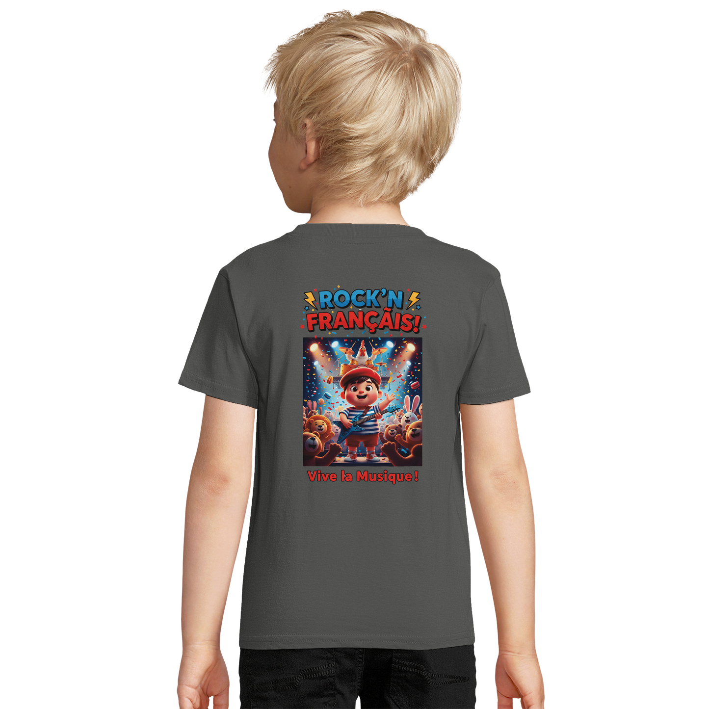 T-Shirt Junge Rock'n Français Bio tailliert | SOL'S Pioneer Kids 03578
