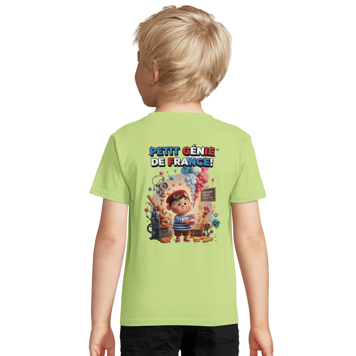 Bio-T-Shirt für Jungen, eng anliegend, mit Aufschrift „Kleines Genie“ | SOL'S Pioneer Kids 03578