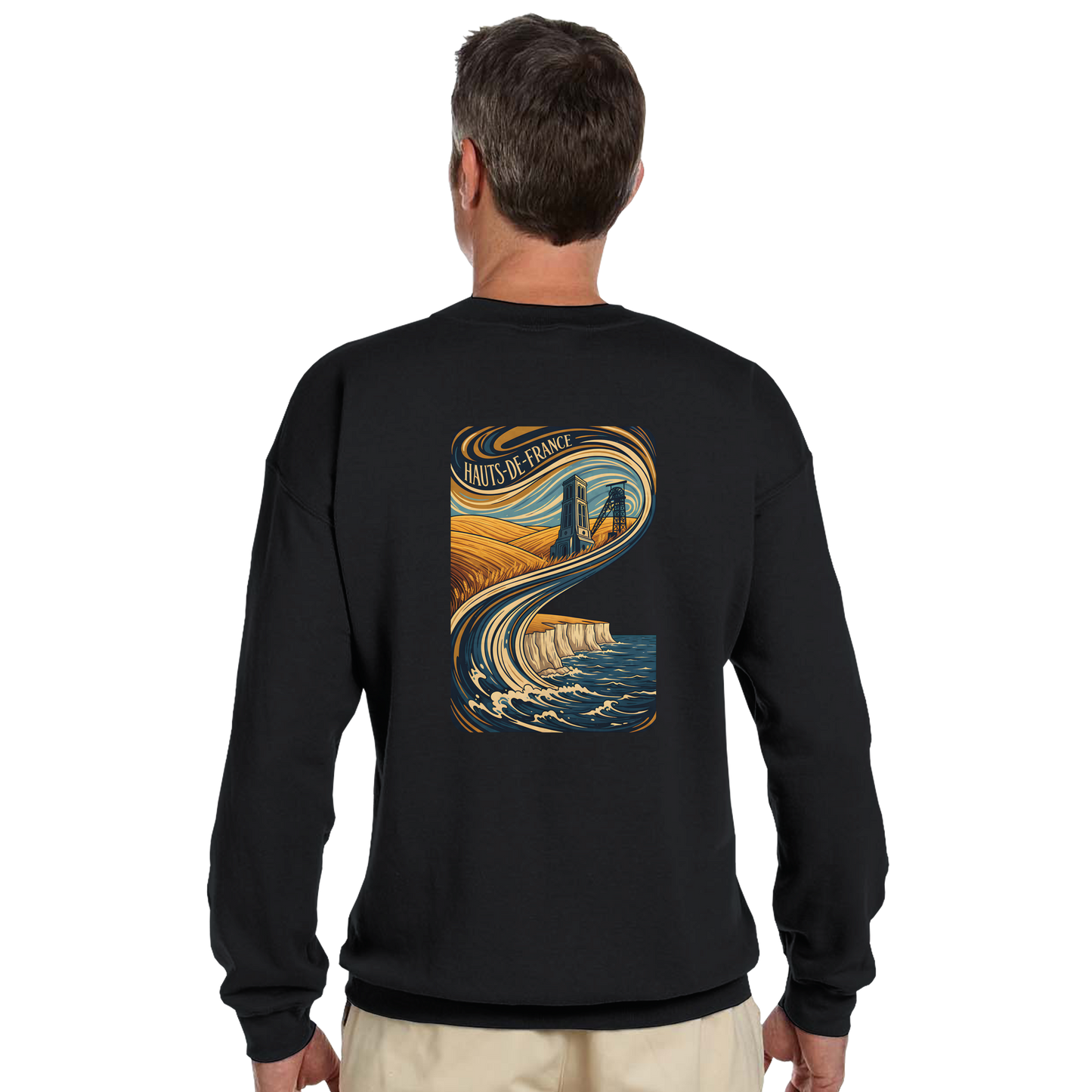 Unisex Nord-Pas-de-Calais classic crewneck sweatshirt | Gildan® 18000