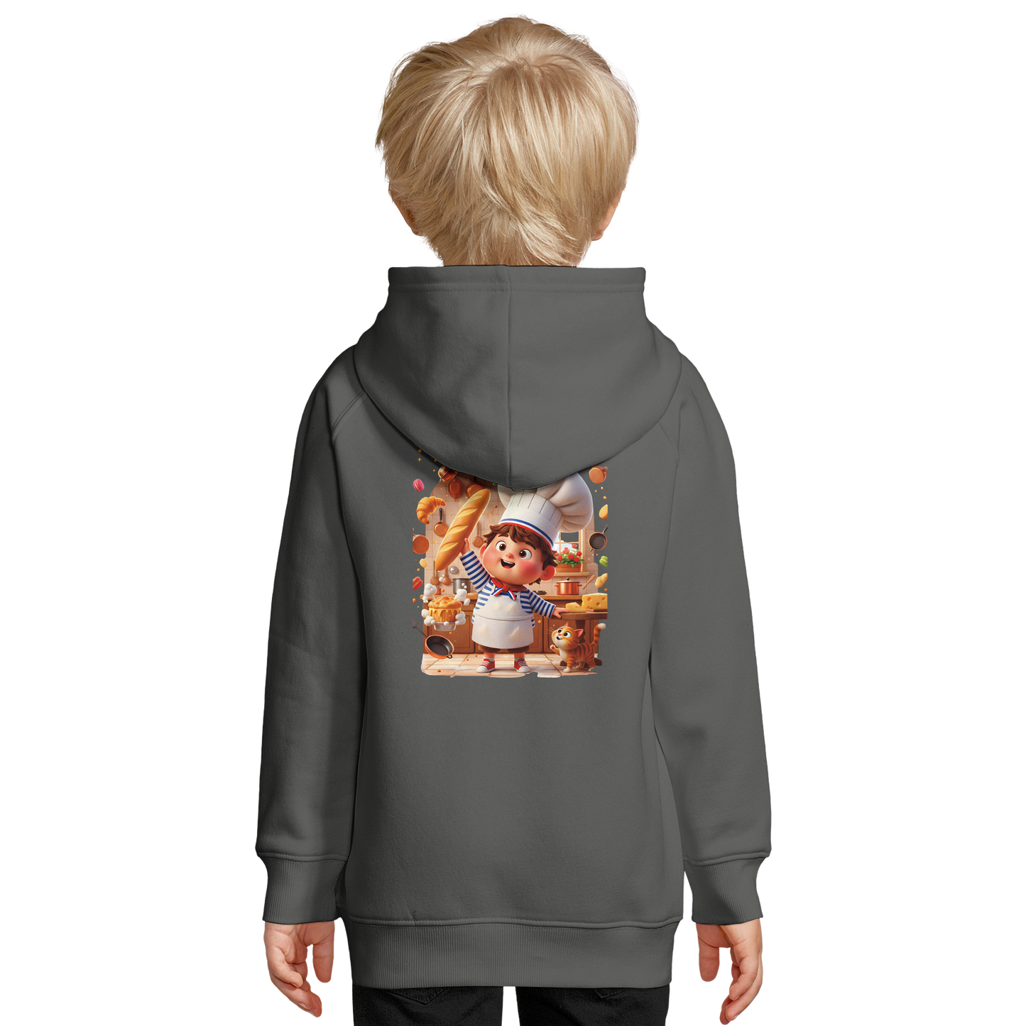 Bio-Kapuzenpullover für Jungen „Kleiner Koch, großes Fest“ | SOL'S Stellar Kids 03576
