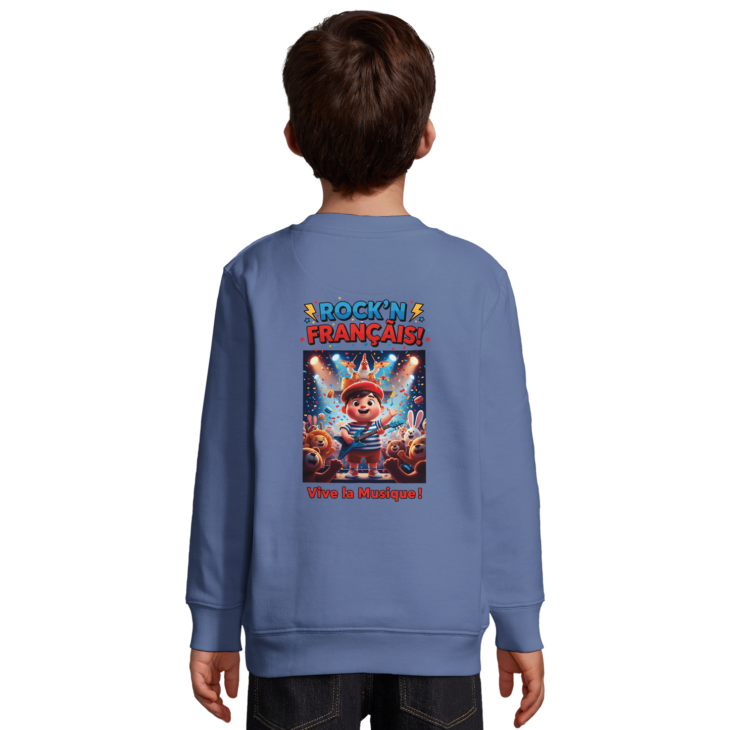 Jungen Sweatshirt Rock'n Français Mischgewebe recycelt | SOL'S Columbia Kids 04239