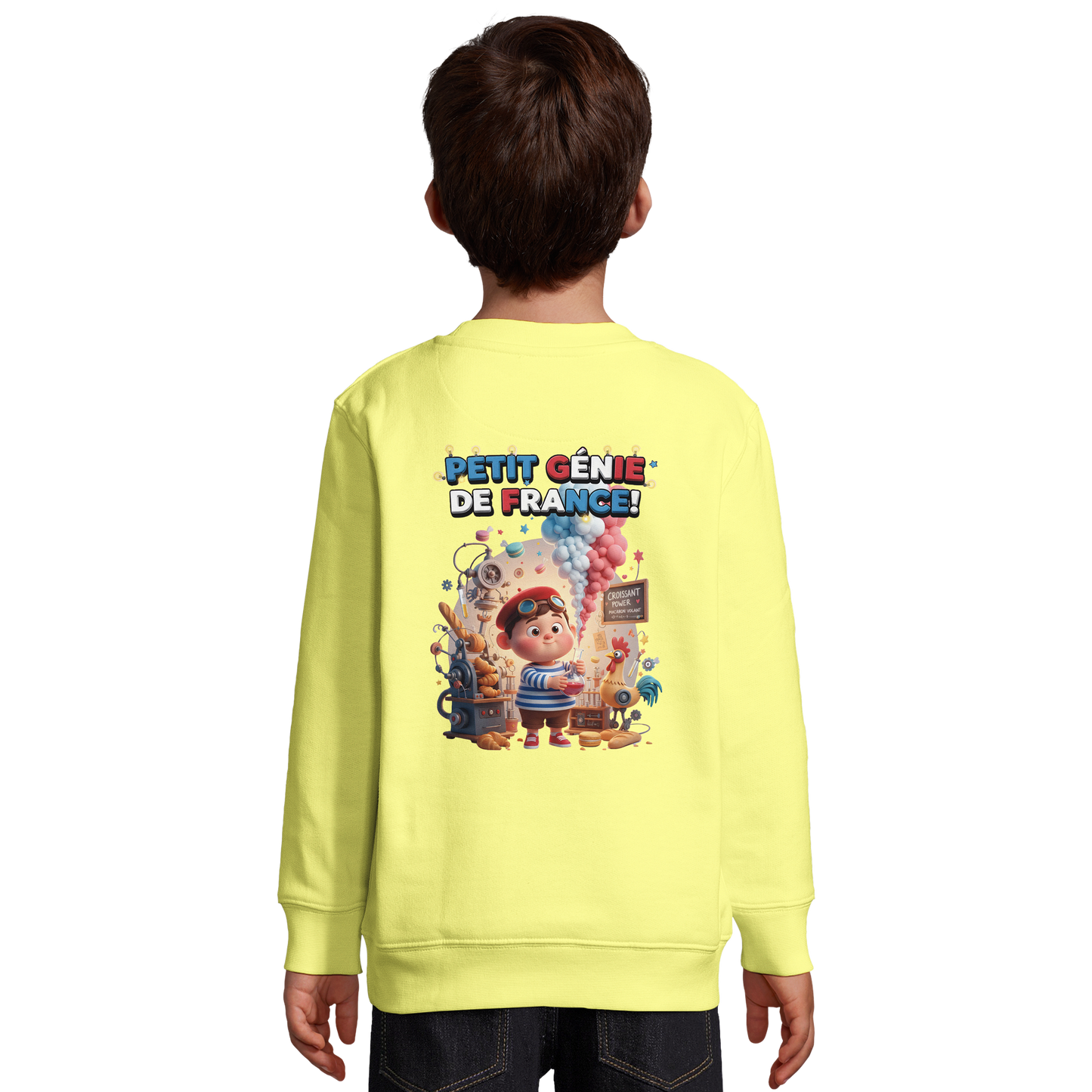 Jungen-Sweatshirt "petit génie Français" aus Recyclingmischung | SOL'S Columbia Kids 04239