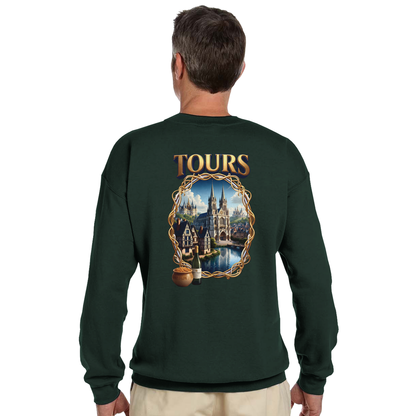 Unisex Sweatshirt Tours French City Classic Crewneck | Gildan® 18000