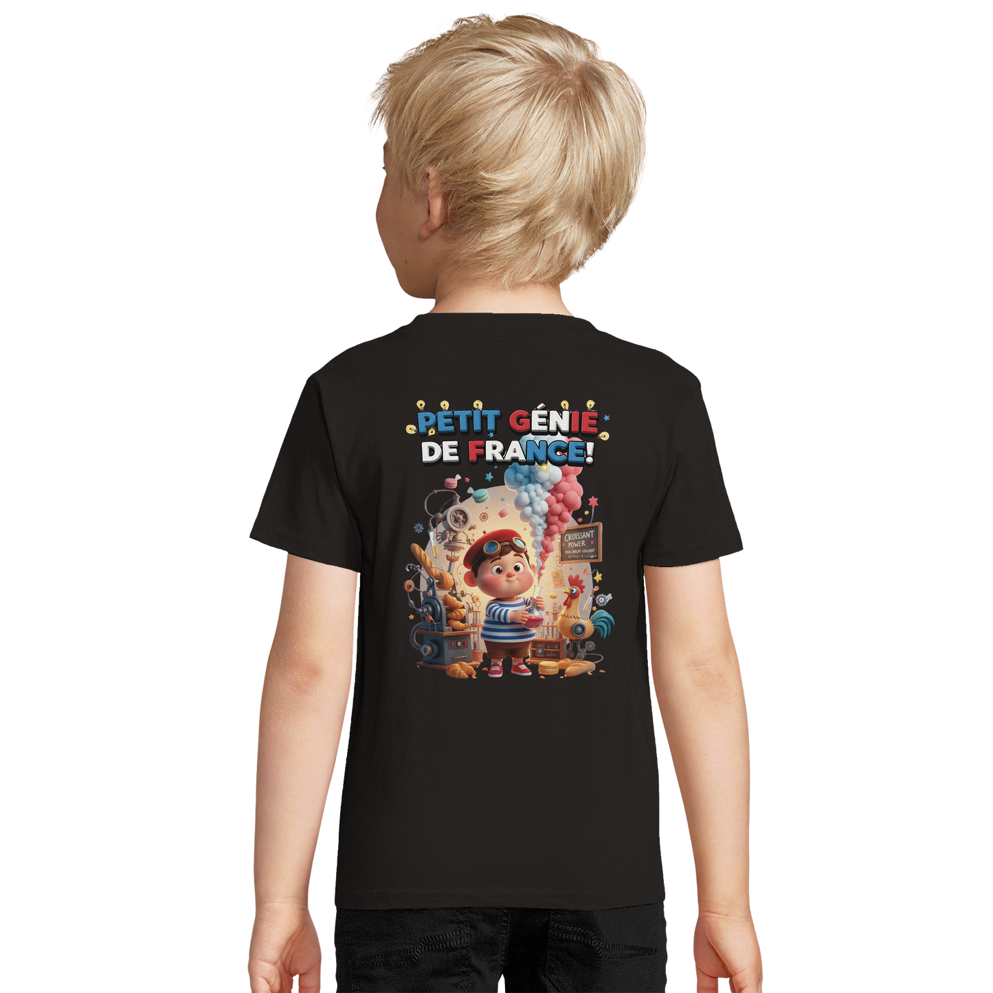 Bio-T-Shirt für Jungen, eng anliegend, mit Aufschrift „Kleines Genie“ | SOL'S Pioneer Kids 03578