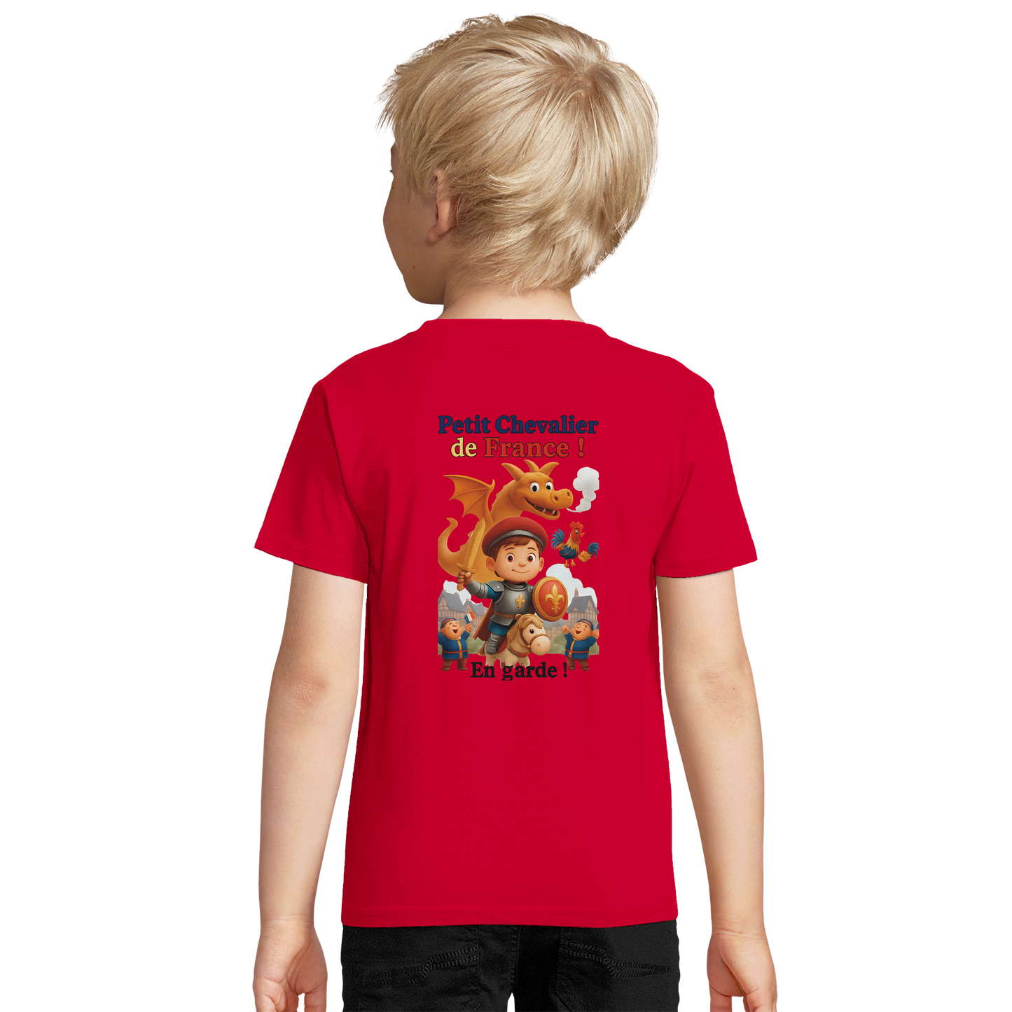T-Shirt Jungen kleiner Ritter Frankreichs, aus Bio-Baumwolle, schmal geschnitten | SOL'S Pioneer Kids 03578