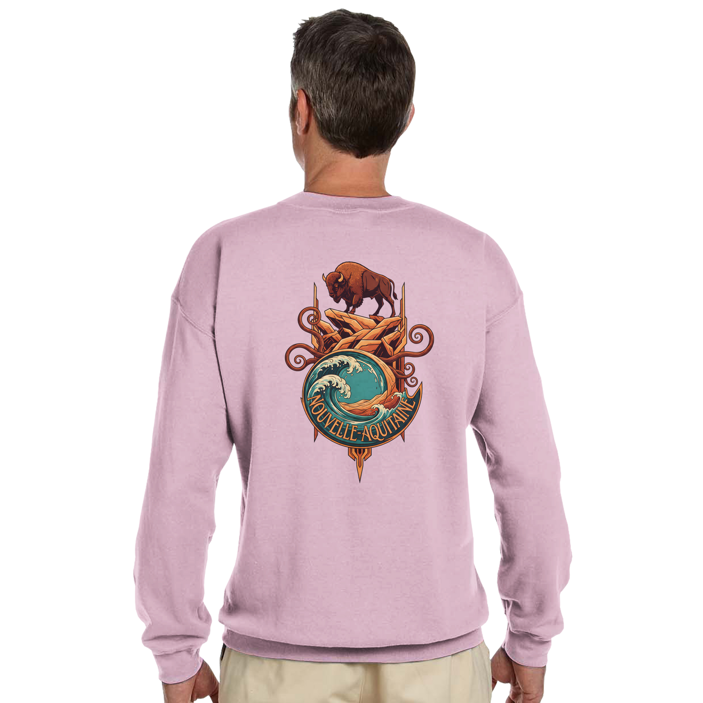Klassisches Unisex-Rundhalsshirt Nouvelle-Aquitaine | Gildan® 18000