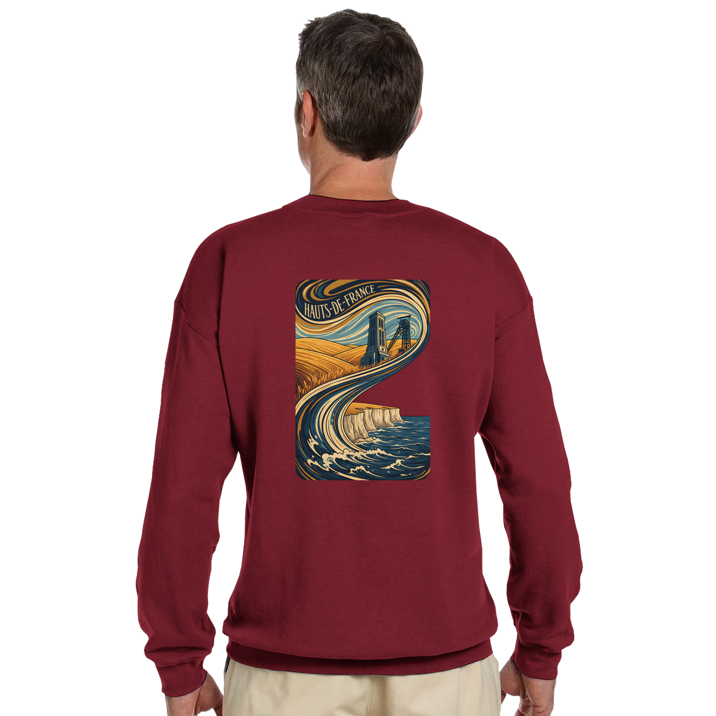 Unisex Nord-Pas-de-Calais classic crewneck sweatshirt | Gildan® 18000