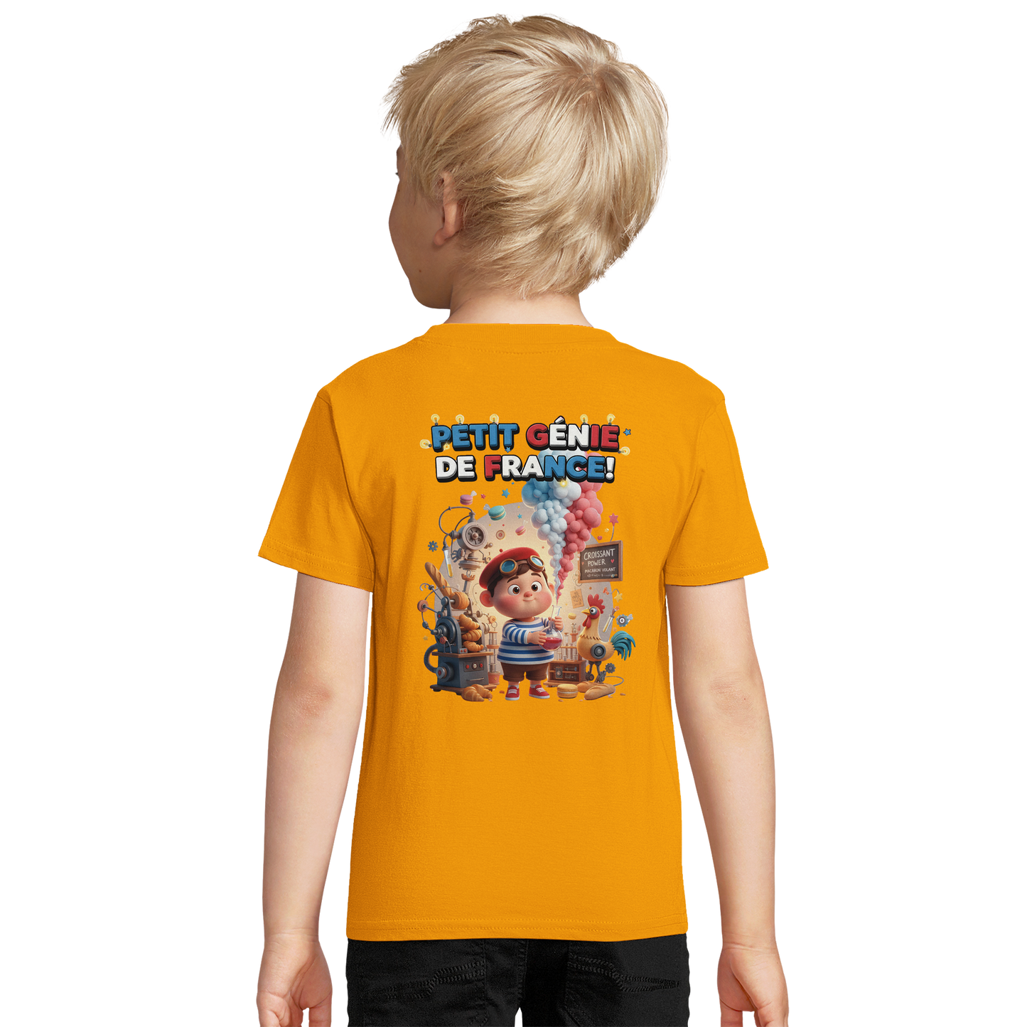 Bio-T-Shirt für Jungen, eng anliegend, mit Aufschrift „Kleines Genie“ | SOL'S Pioneer Kids 03578