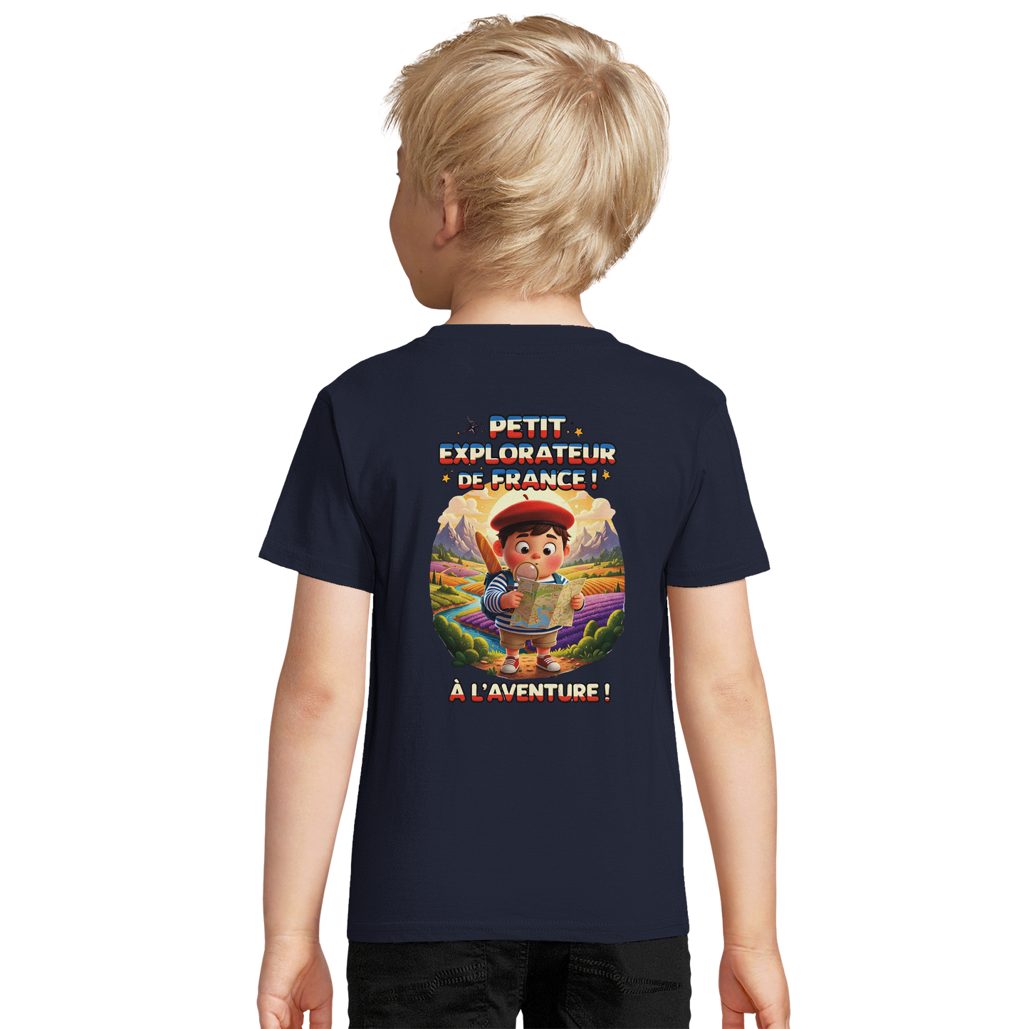 Organic fitted "Little Explorer" boy's T-shirt | SOL'S Pioneer Kids 03578