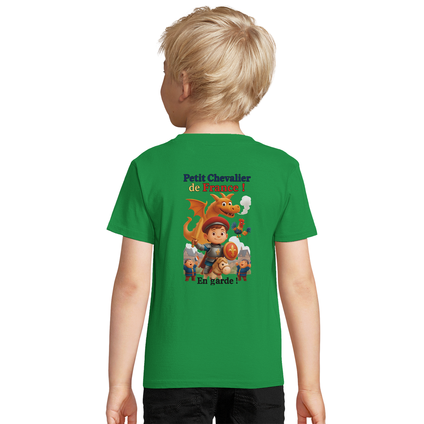 T-Shirt Jungen kleiner Ritter Frankreichs, aus Bio-Baumwolle, schmal geschnitten | SOL'S Pioneer Kids 03578