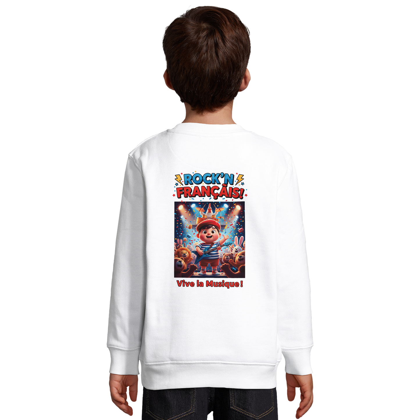 Jungen Sweatshirt Rock'n Français Mischgewebe recycelt | SOL'S Columbia Kids 04239