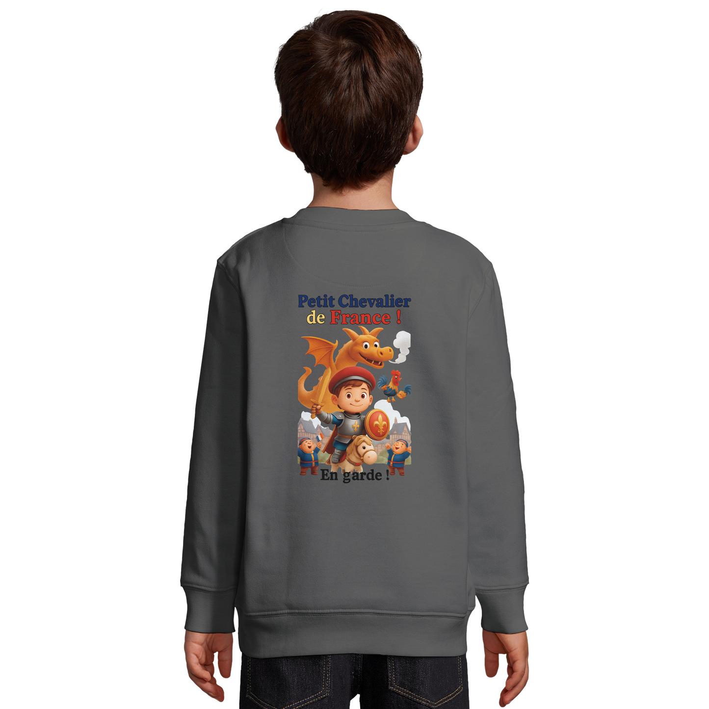 Sweatshirt für Jungen mit kleinem Frankreich-Ritter aus recyceltem Materialmix | SOL'S Columbia Kids 04239