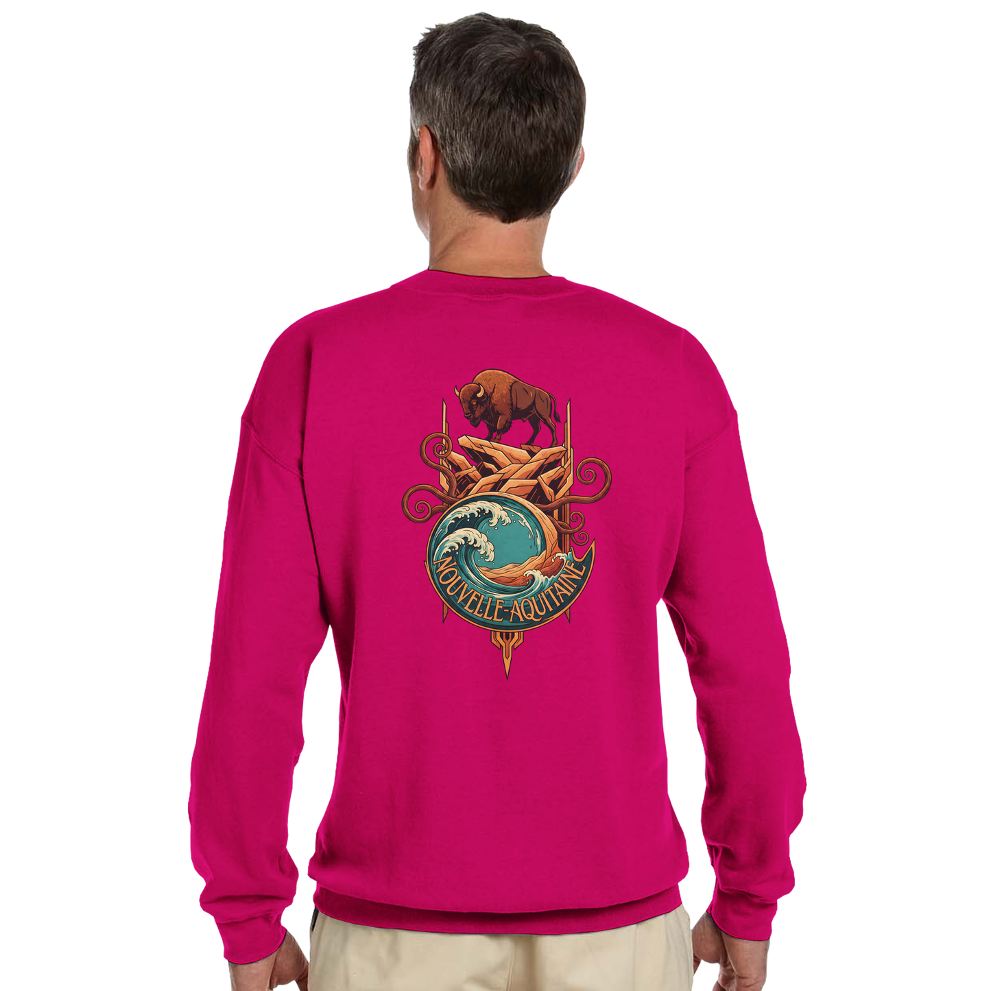 Klassisches Unisex-Rundhalsshirt Nouvelle-Aquitaine | Gildan® 18000