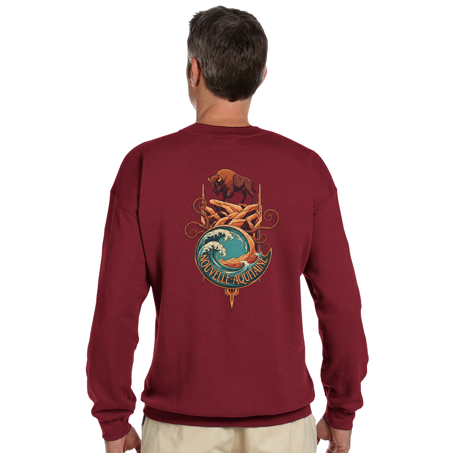 Klassisches Unisex-Rundhalsshirt Nouvelle-Aquitaine | Gildan® 18000