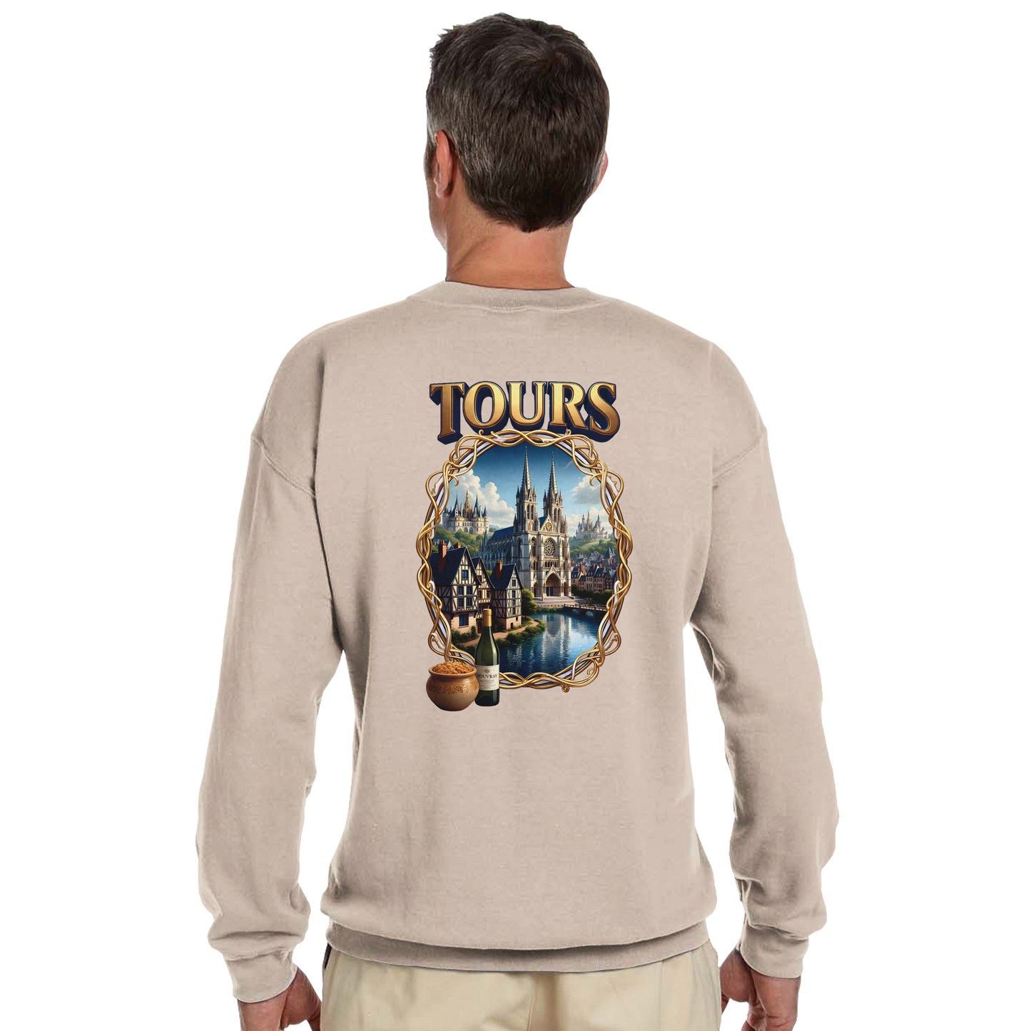 Unisex Sweatshirt Tours French City Classic Crewneck | Gildan® 18000