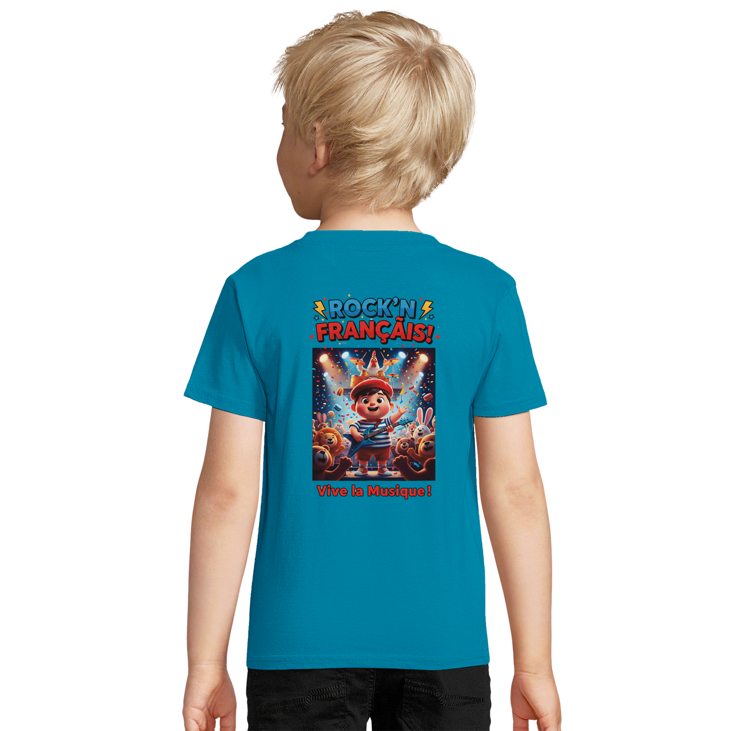 T-Shirt Junge Rock'n Français Bio tailliert | SOL'S Pioneer Kids 03578