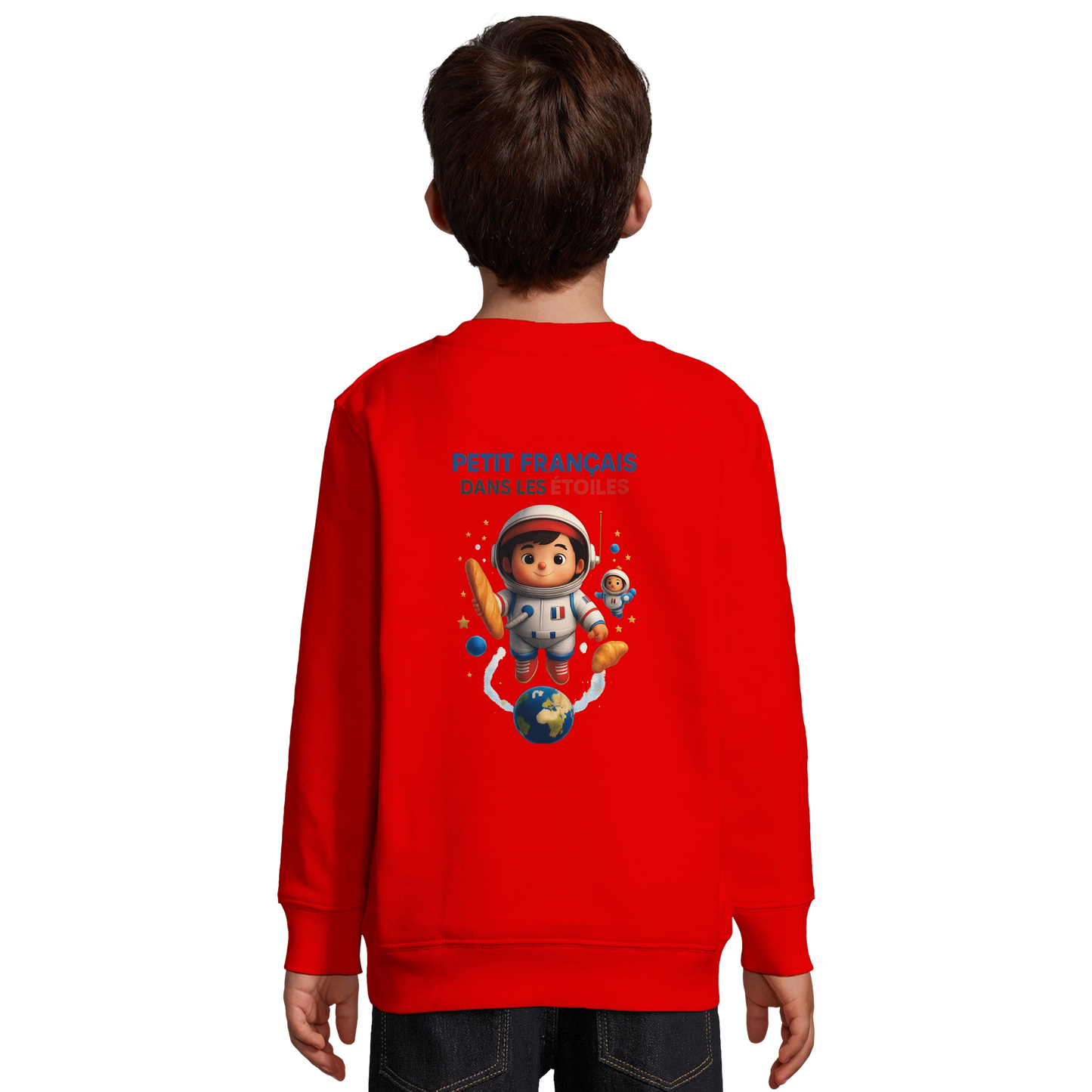 Jungen-Sweatshirt kleiner Franzose in den Sternen | SOL'S Columbia Kids 04239 recycelte Mischung