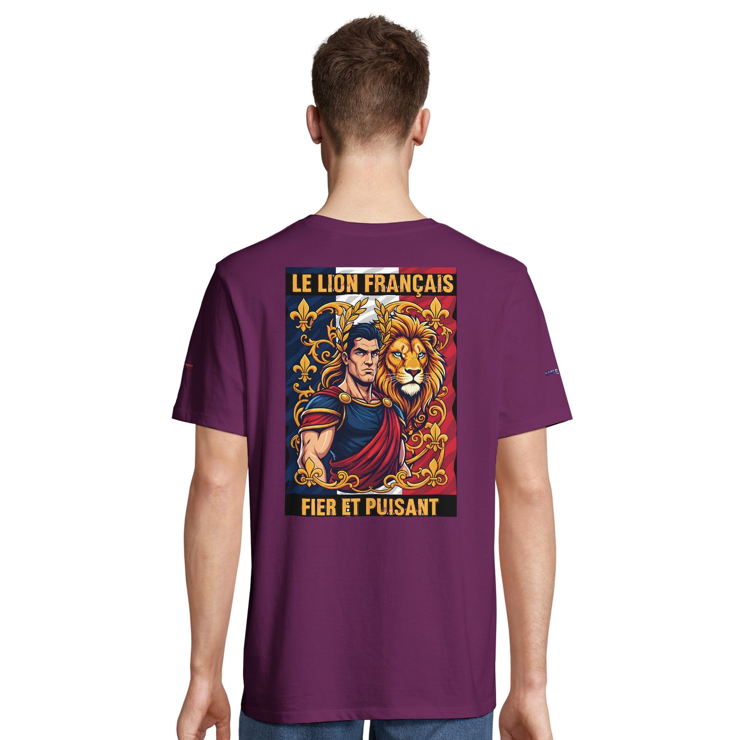Men's T-shirt strong lion French style organic in conversion cotton | SOL'S Legend 03981