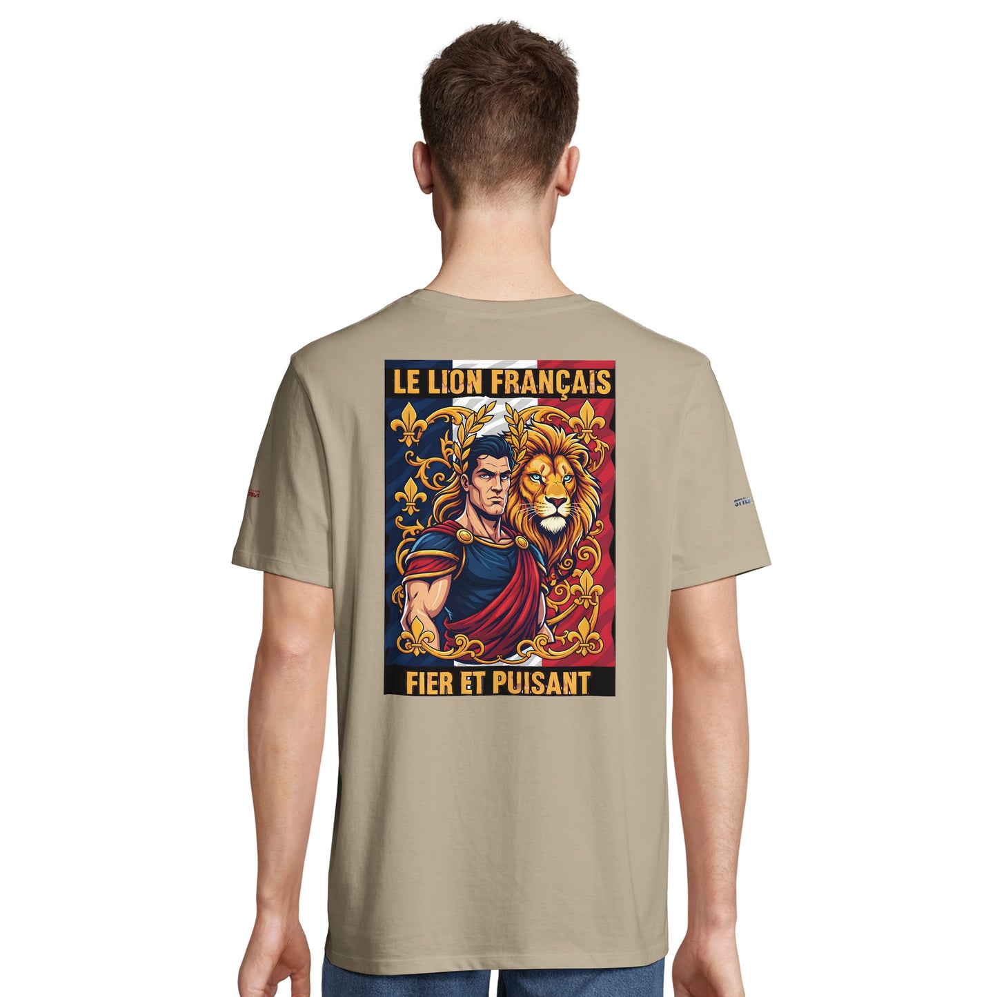 Men's T-shirt strong lion French style organic in conversion cotton | SOL'S Legend 03981