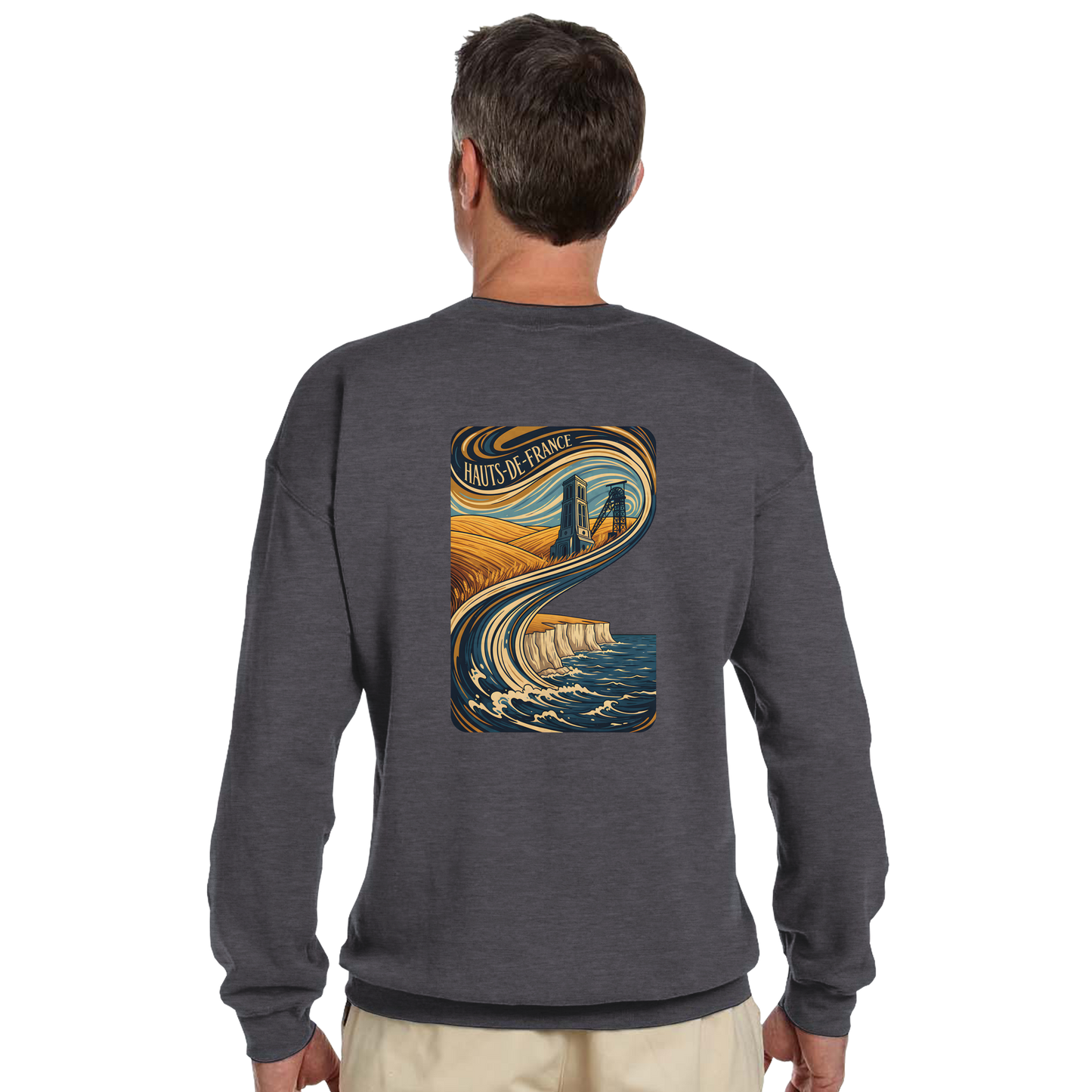 Unisex Nord-Pas-de-Calais classic crewneck sweatshirt | Gildan® 18000