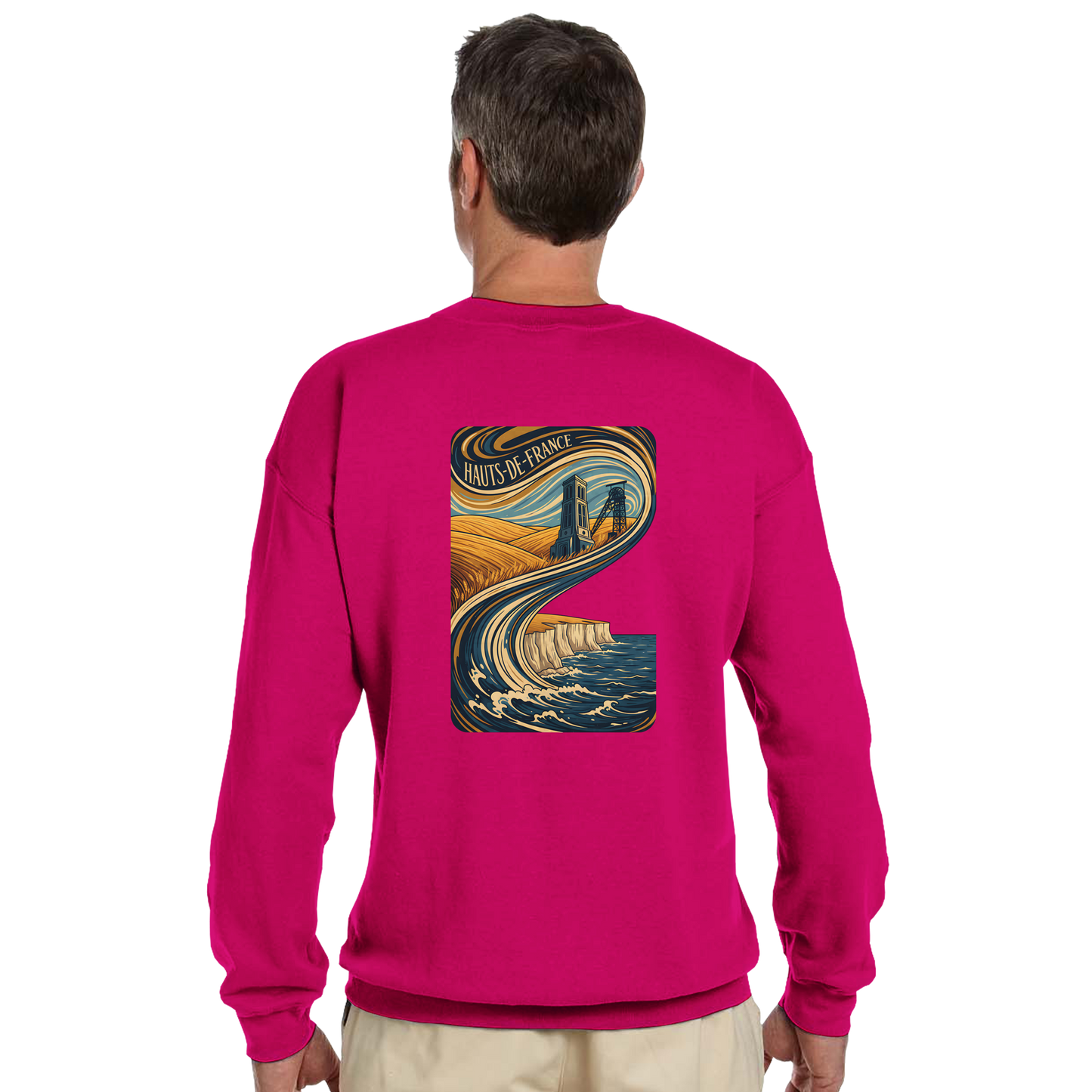 Unisex Nord-Pas-de-Calais classic crewneck sweatshirt | Gildan® 18000