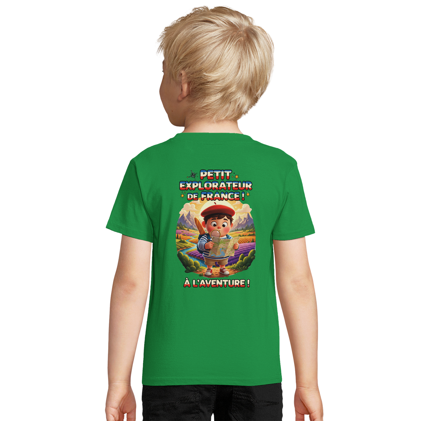 Organic fitted "Little Explorer" boy's T-shirt | SOL'S Pioneer Kids 03578