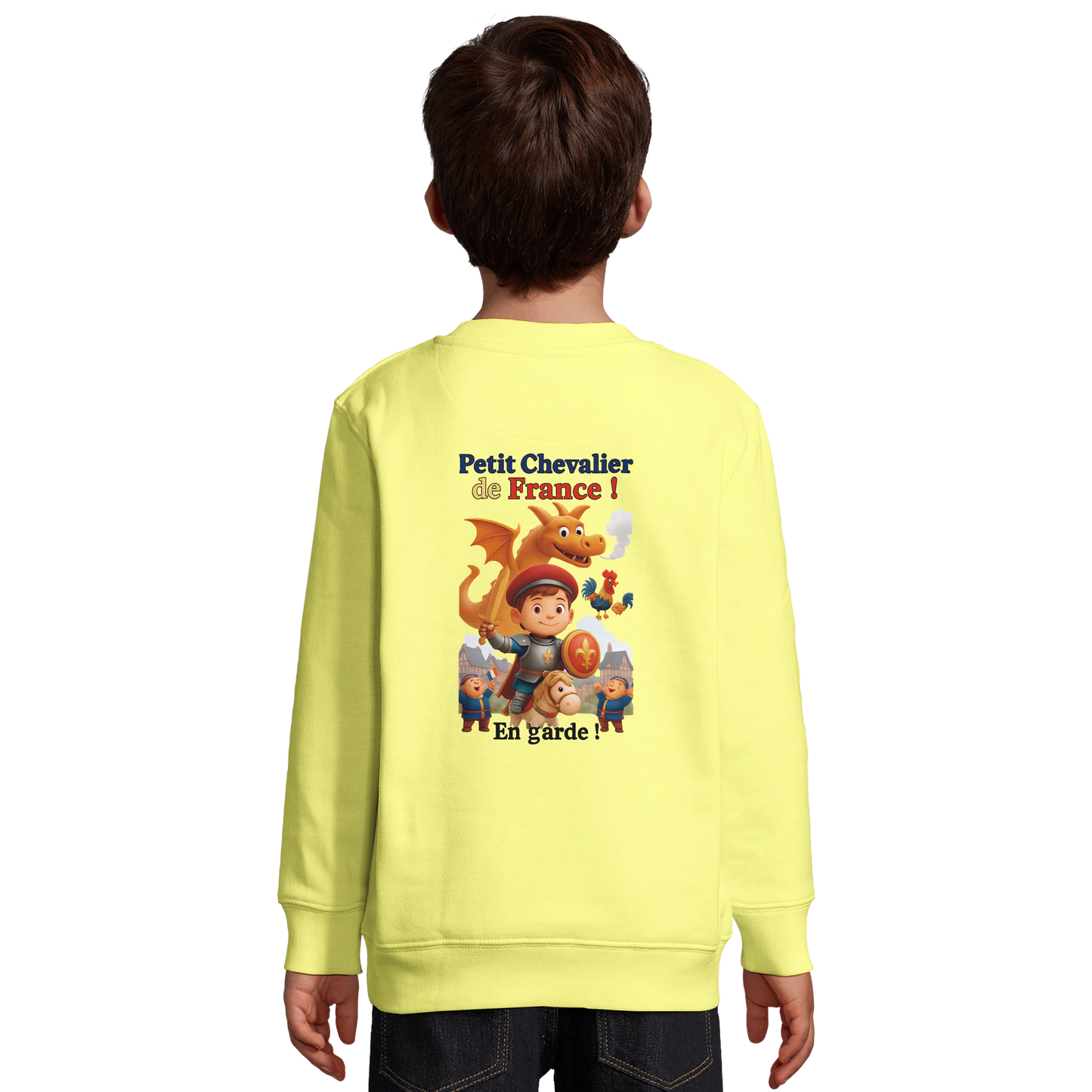Sweatshirt für Jungen mit kleinem Frankreich-Ritter aus recyceltem Materialmix | SOL'S Columbia Kids 04239