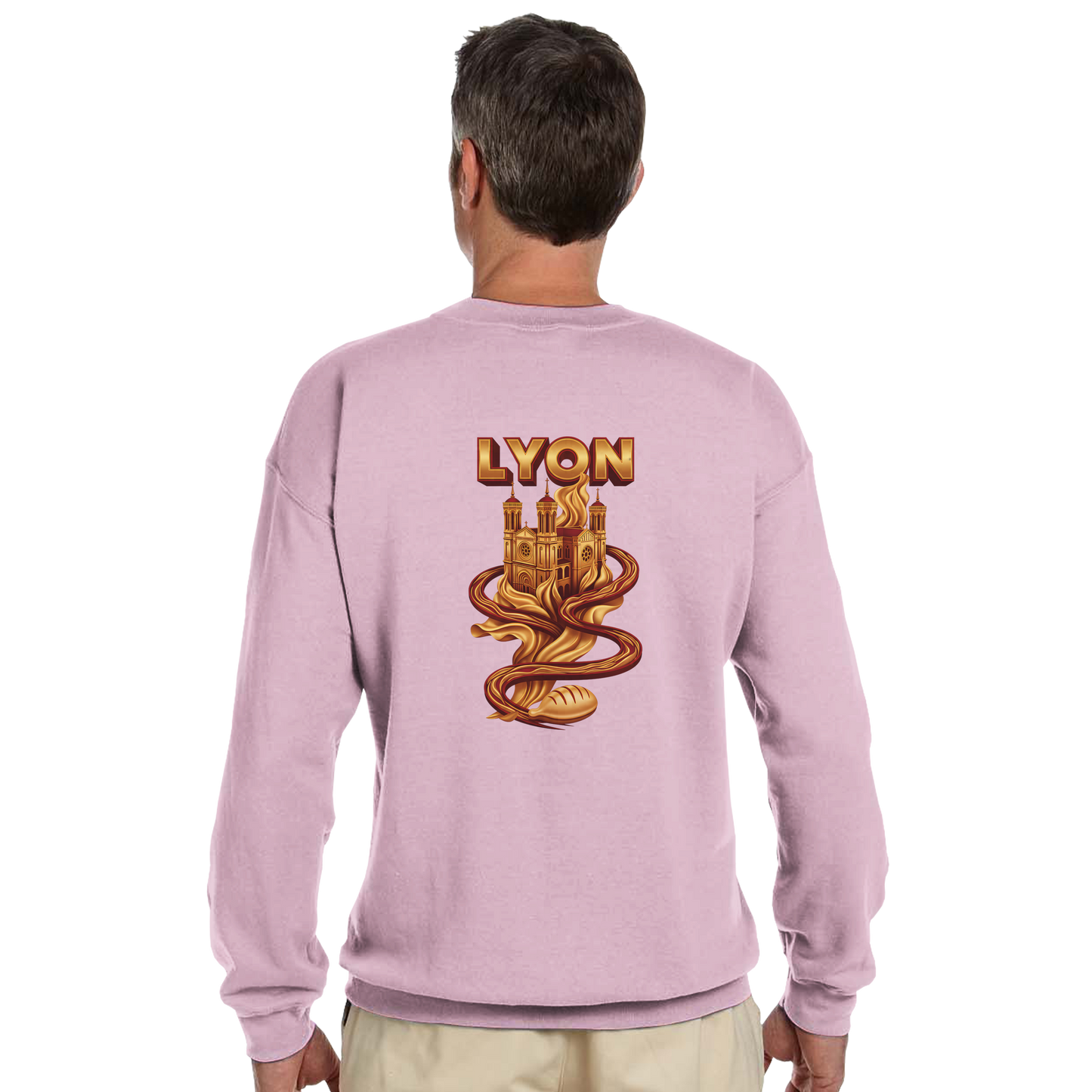 Unisex sweatshirt Lyon city France classic crew neck | Gildan® 18000