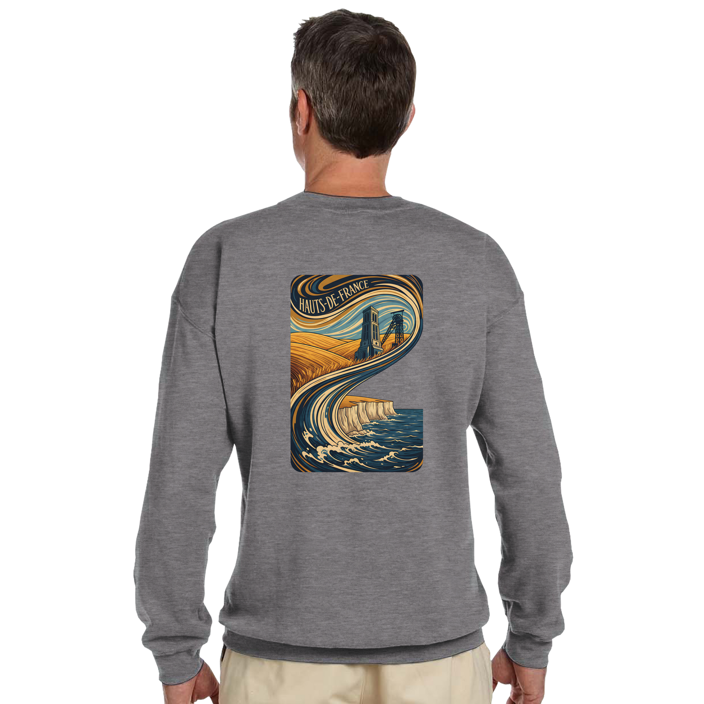 Unisex Nord-Pas-de-Calais classic crewneck sweatshirt | Gildan® 18000