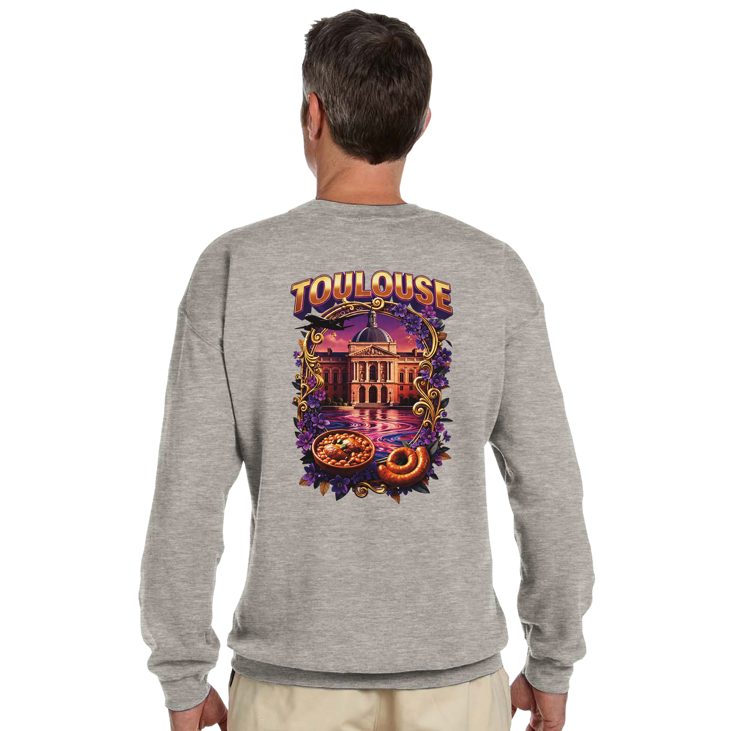 Unisex Sweatshirt Toulouse Classic French City Crewneck | Gildan® 18000