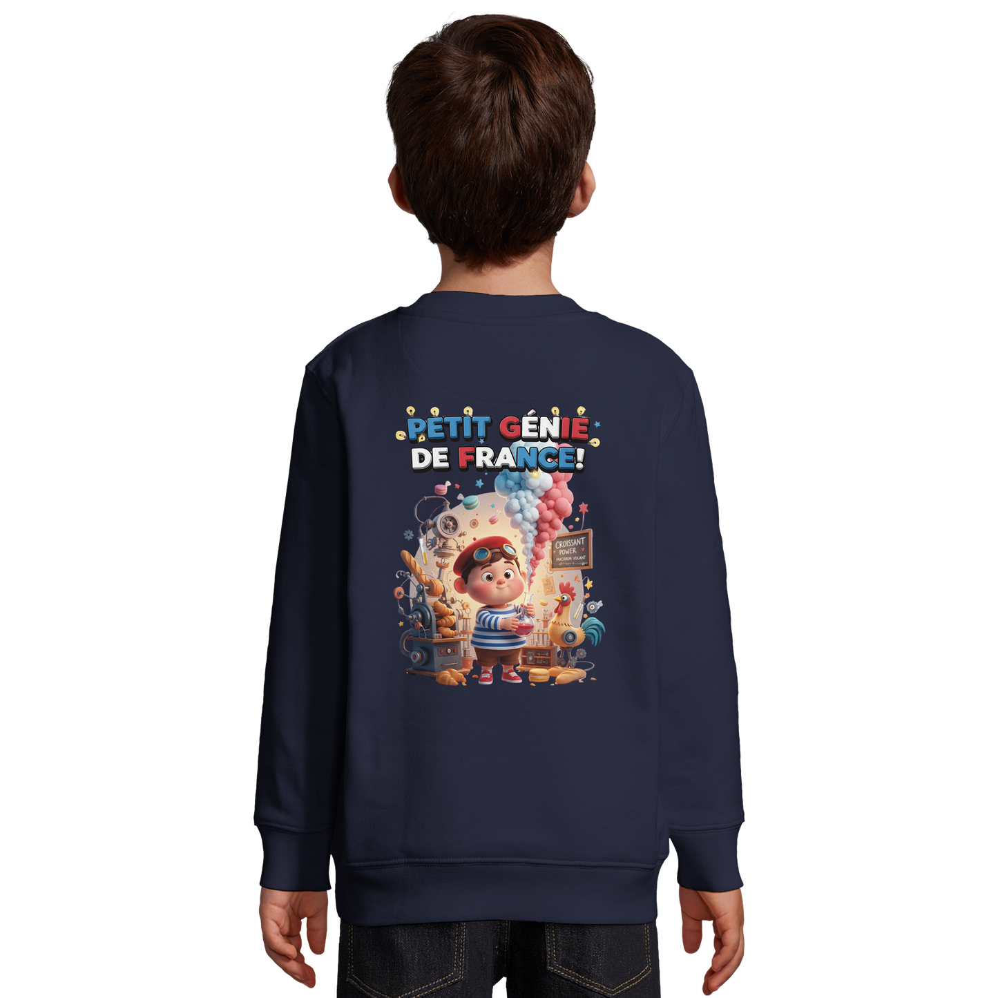 Jungen-Sweatshirt "petit génie Français" aus Recyclingmischung | SOL'S Columbia Kids 04239
