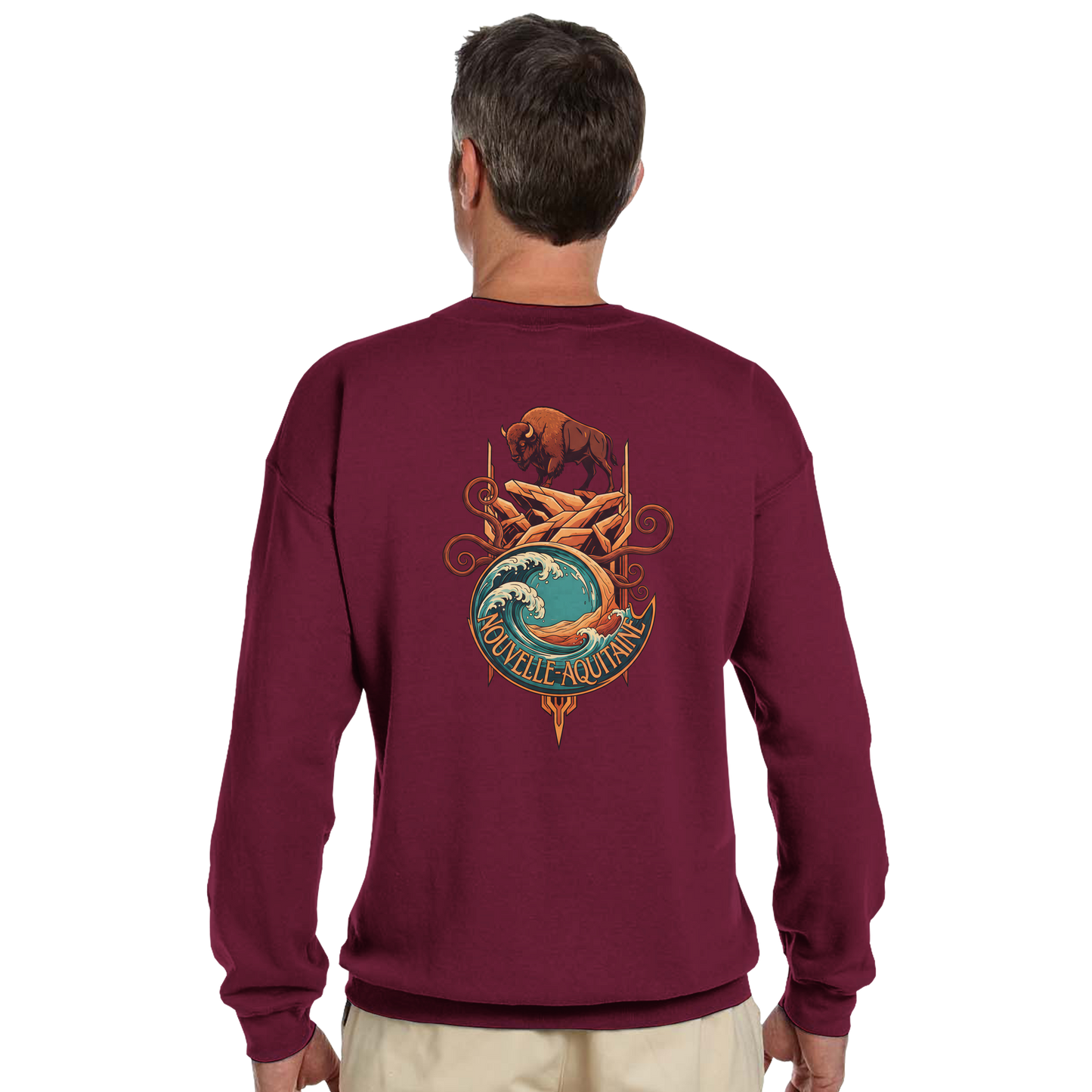 Klassisches Unisex-Rundhalsshirt Nouvelle-Aquitaine | Gildan® 18000