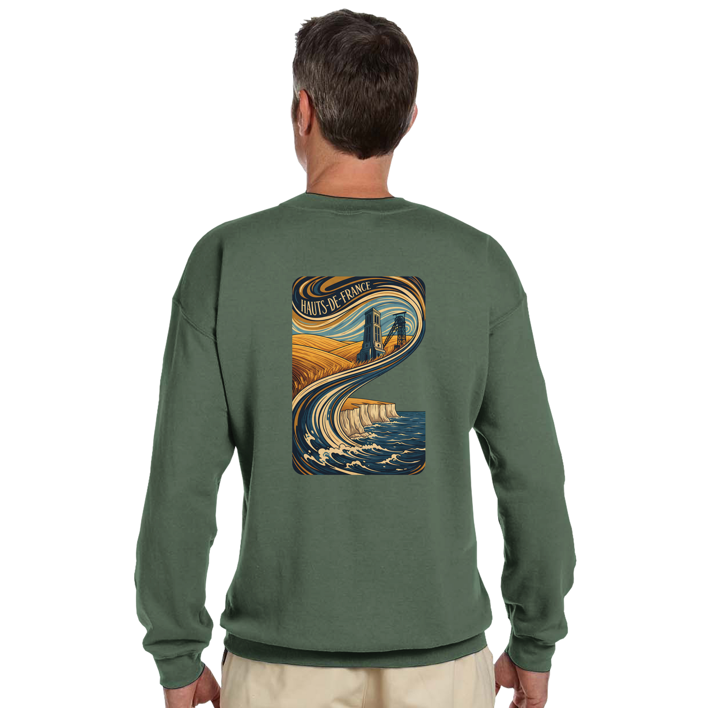 Unisex Nord-Pas-de-Calais classic crewneck sweatshirt | Gildan® 18000