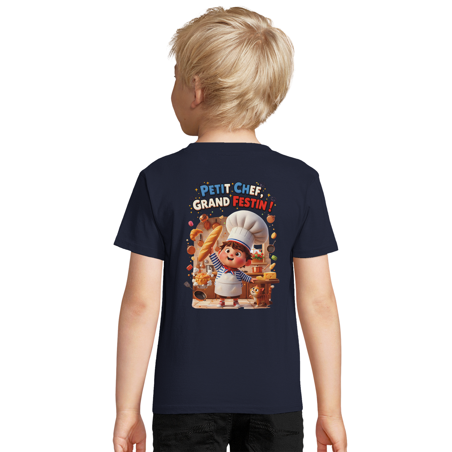 T-Shirt Junge kleiner Koch großes Festmahl Bio eng anliegend | SOL'S Pioneer Kids 03578