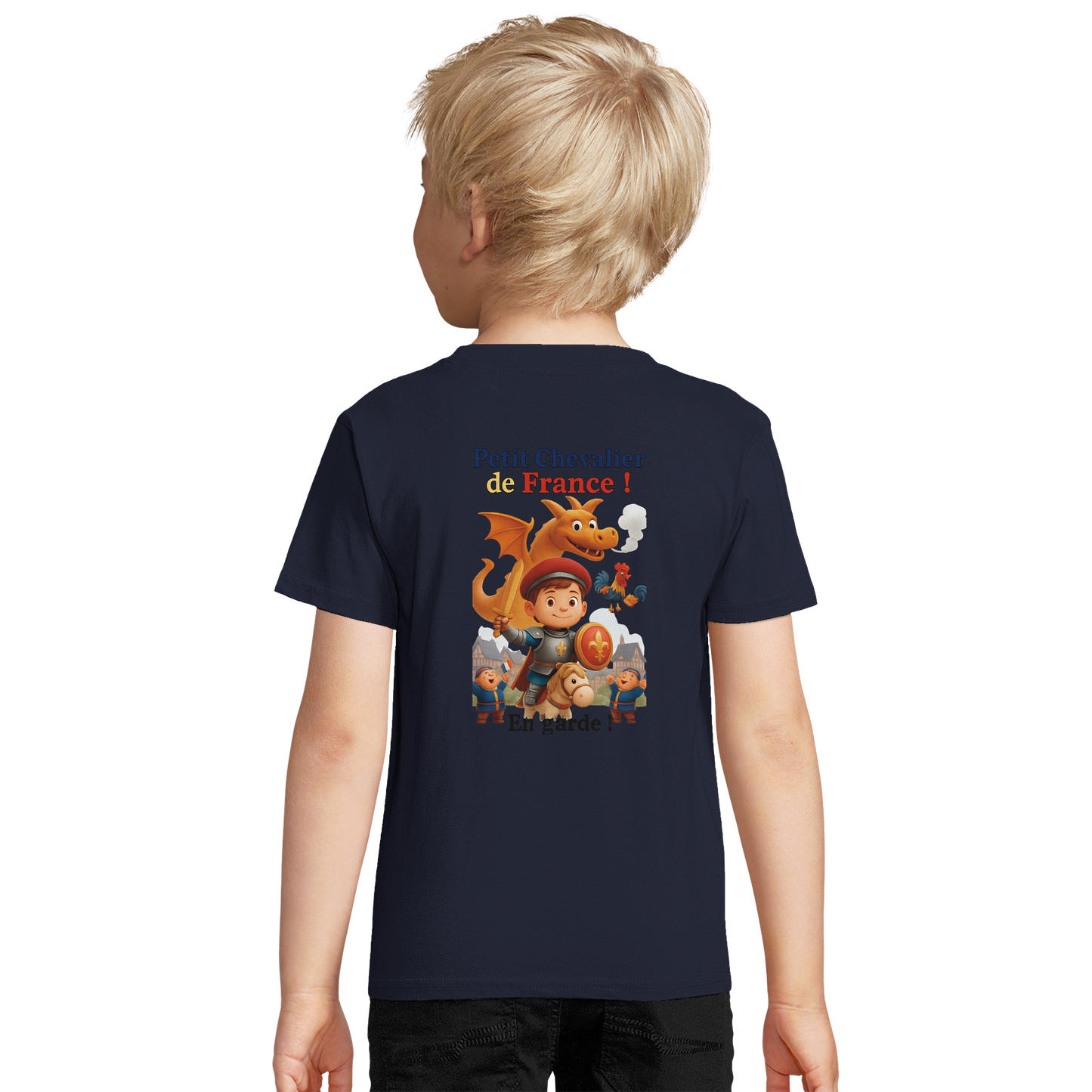 T-Shirt Jungen kleiner Ritter Frankreichs, aus Bio-Baumwolle, schmal geschnitten | SOL'S Pioneer Kids 03578