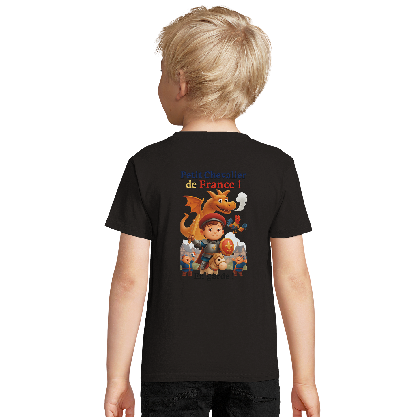 T-Shirt Jungen kleiner Ritter Frankreichs, aus Bio-Baumwolle, schmal geschnitten | SOL'S Pioneer Kids 03578