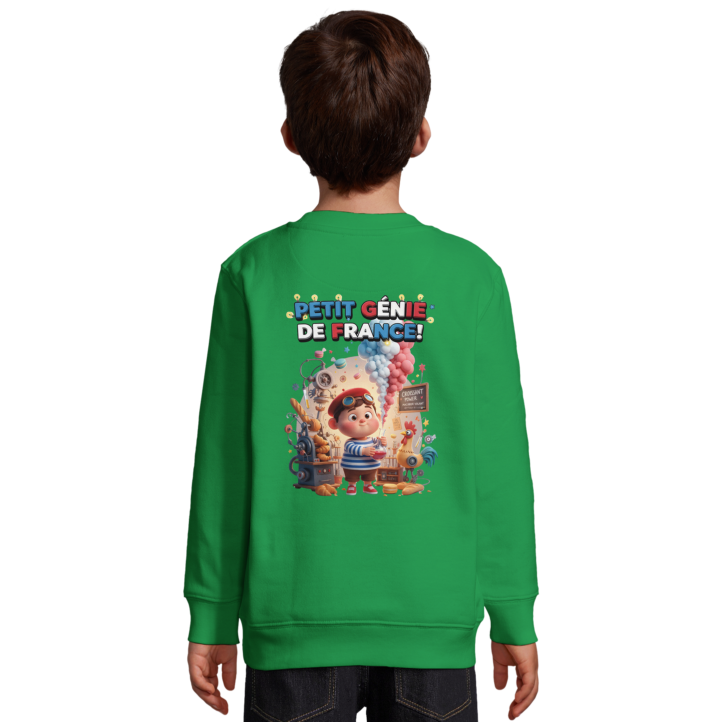 Jungen-Sweatshirt "petit génie Français" aus Recyclingmischung | SOL'S Columbia Kids 04239