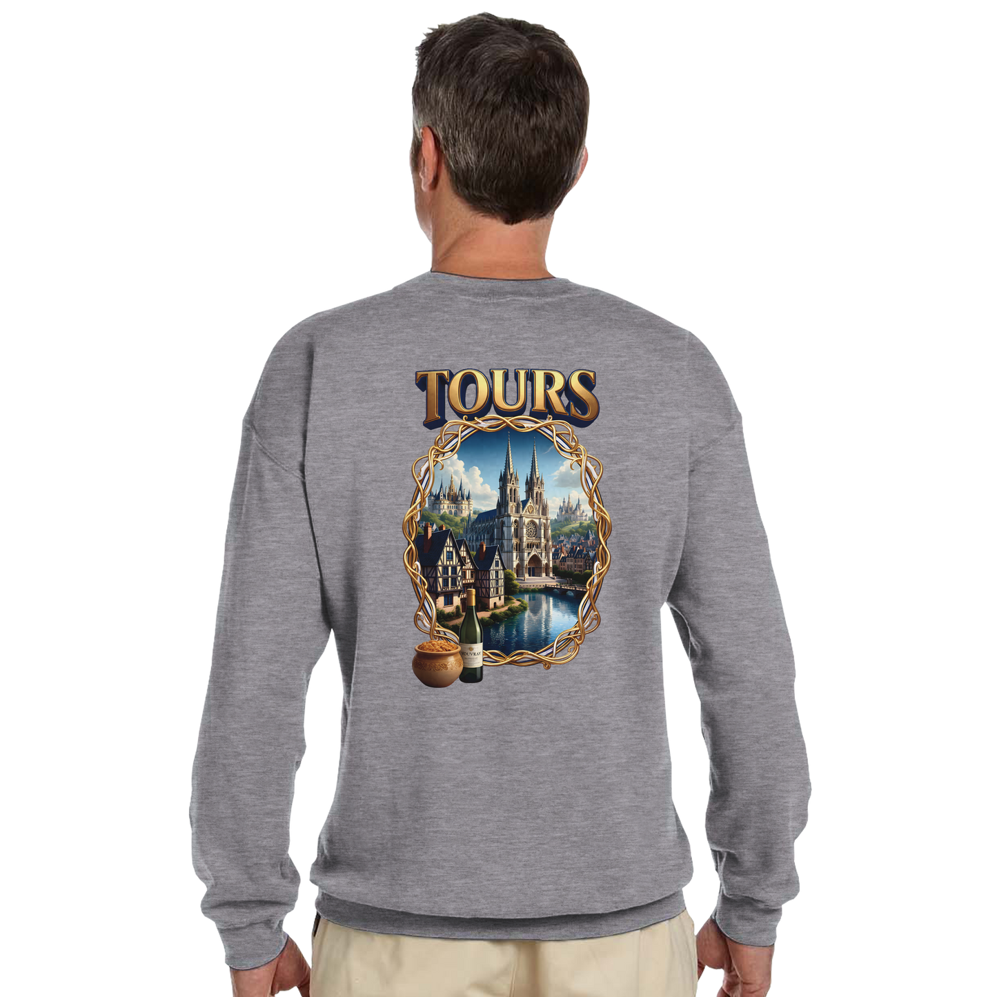 Unisex Sweatshirt Tours French City Classic Crewneck | Gildan® 18000