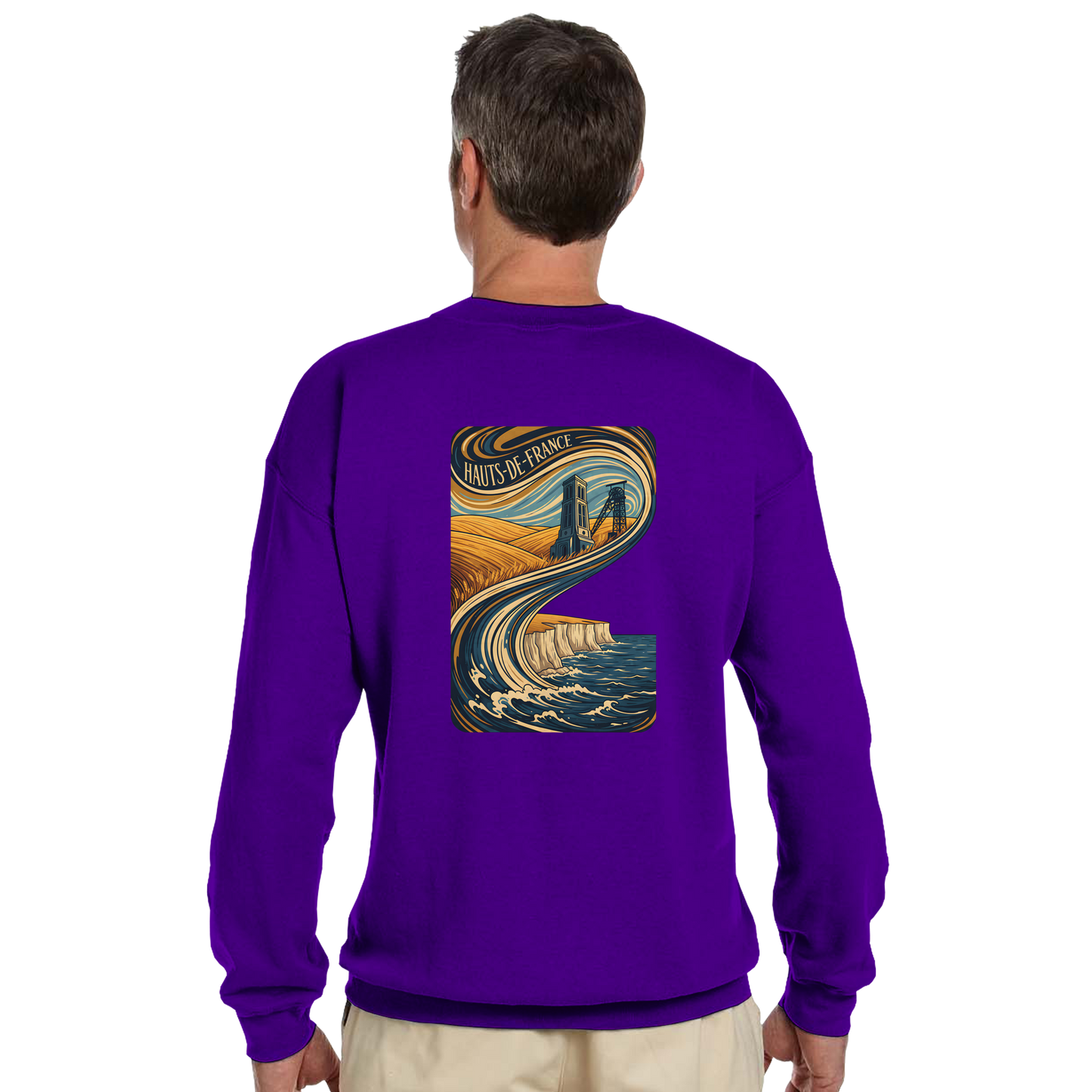 Unisex Nord-Pas-de-Calais classic crewneck sweatshirt | Gildan® 18000