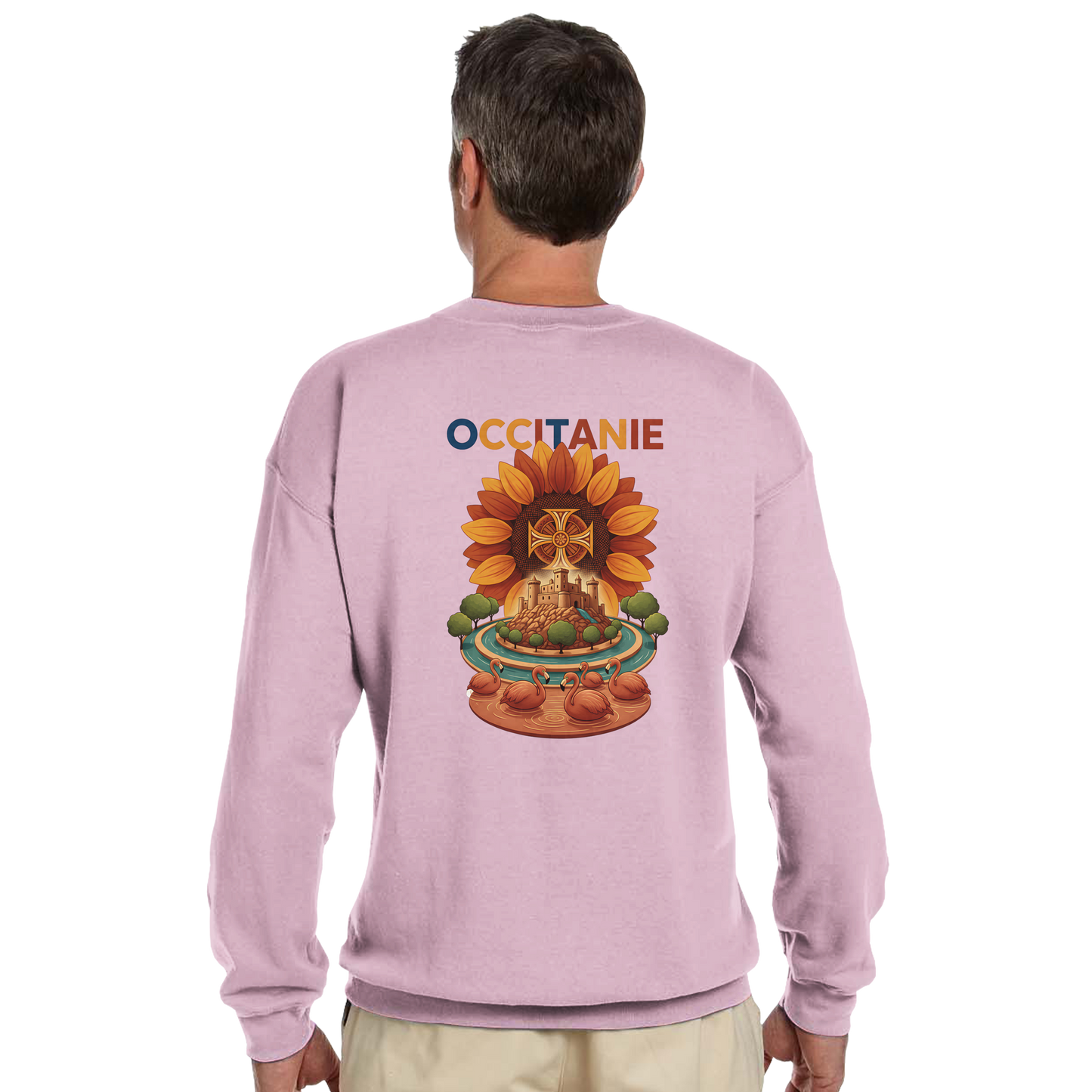 Unisex-Sweatshirt, klassischer Rundhalsausschnitt Occitanie | Gildan® 18000