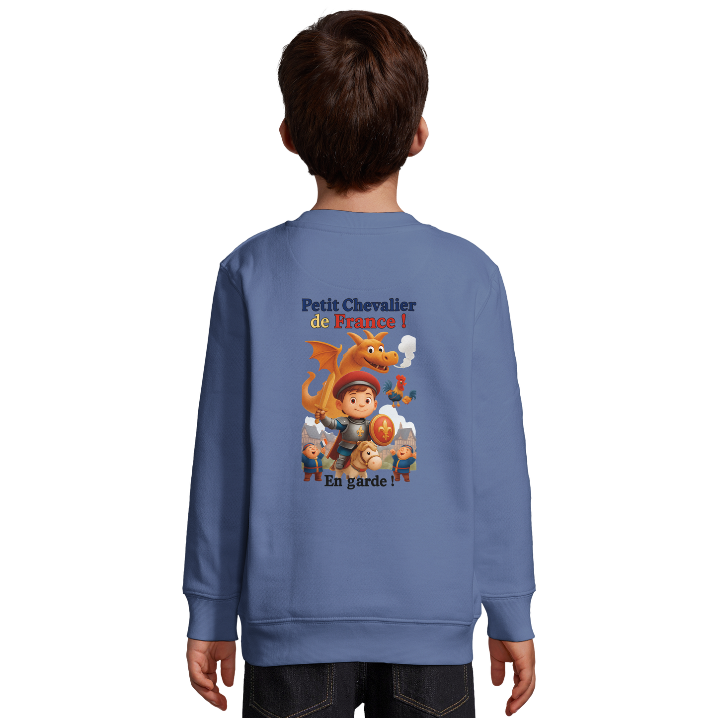 Sweatshirt für Jungen mit kleinem Frankreich-Ritter aus recyceltem Materialmix | SOL'S Columbia Kids 04239