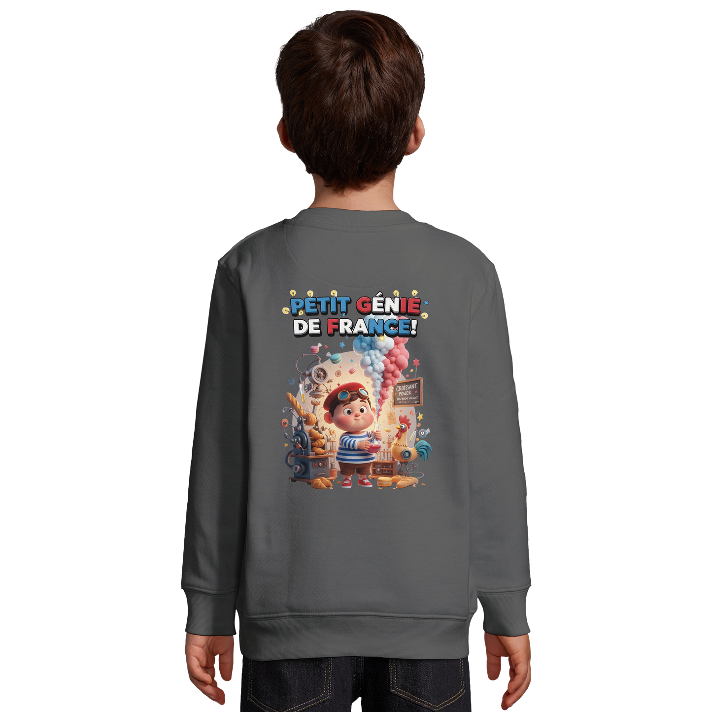 Jungen-Sweatshirt "petit génie Français" aus Recyclingmischung | SOL'S Columbia Kids 04239