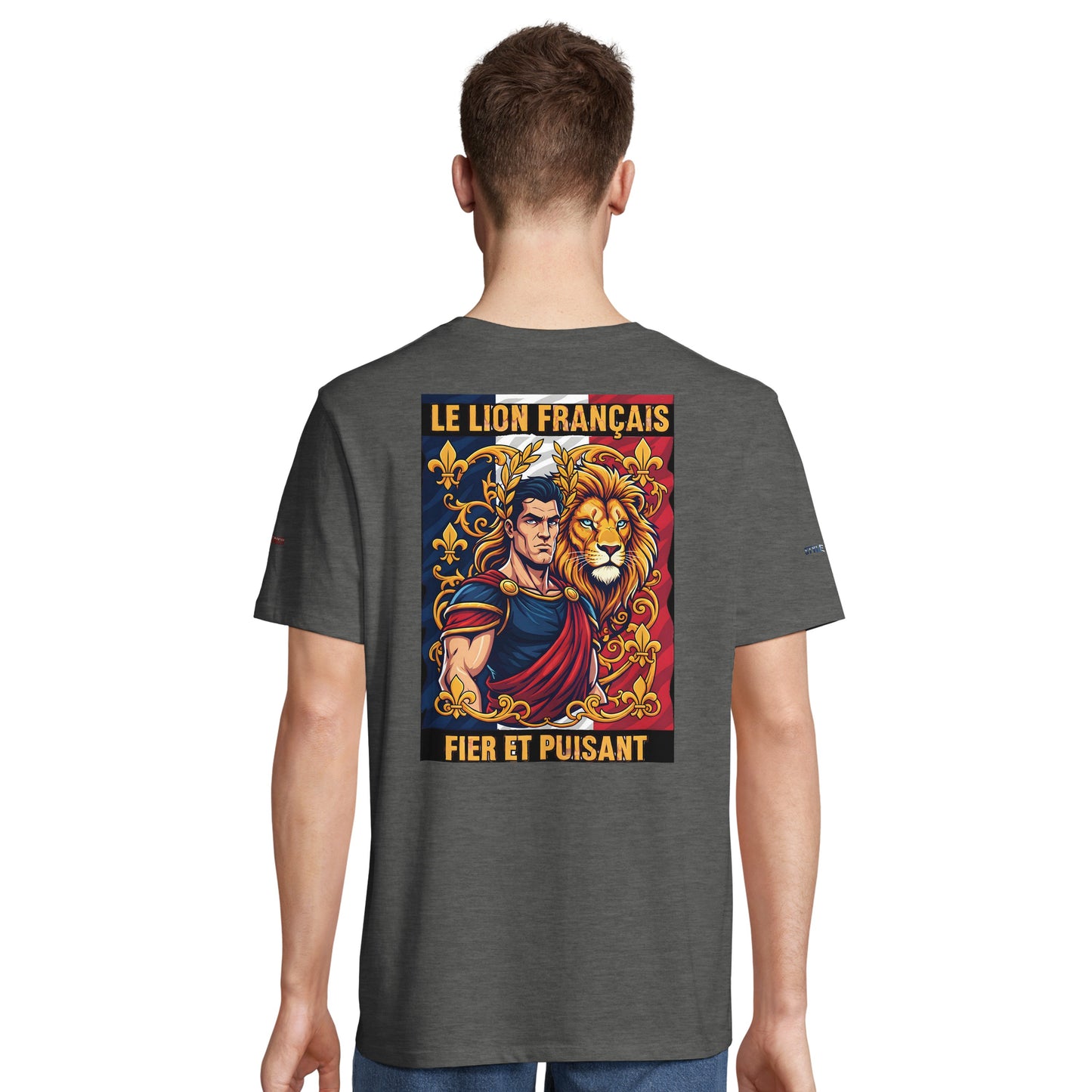 Men's T-shirt strong lion French style organic in conversion cotton | SOL'S Legend 03981