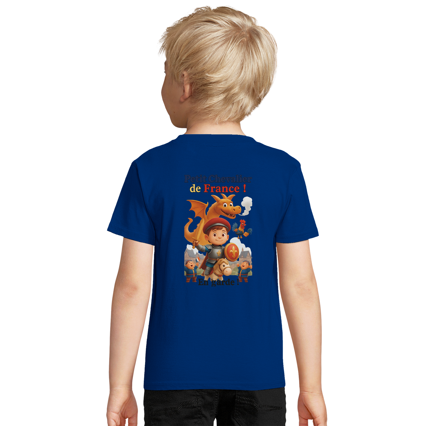 T-Shirt Jungen kleiner Ritter Frankreichs, aus Bio-Baumwolle, schmal geschnitten | SOL'S Pioneer Kids 03578