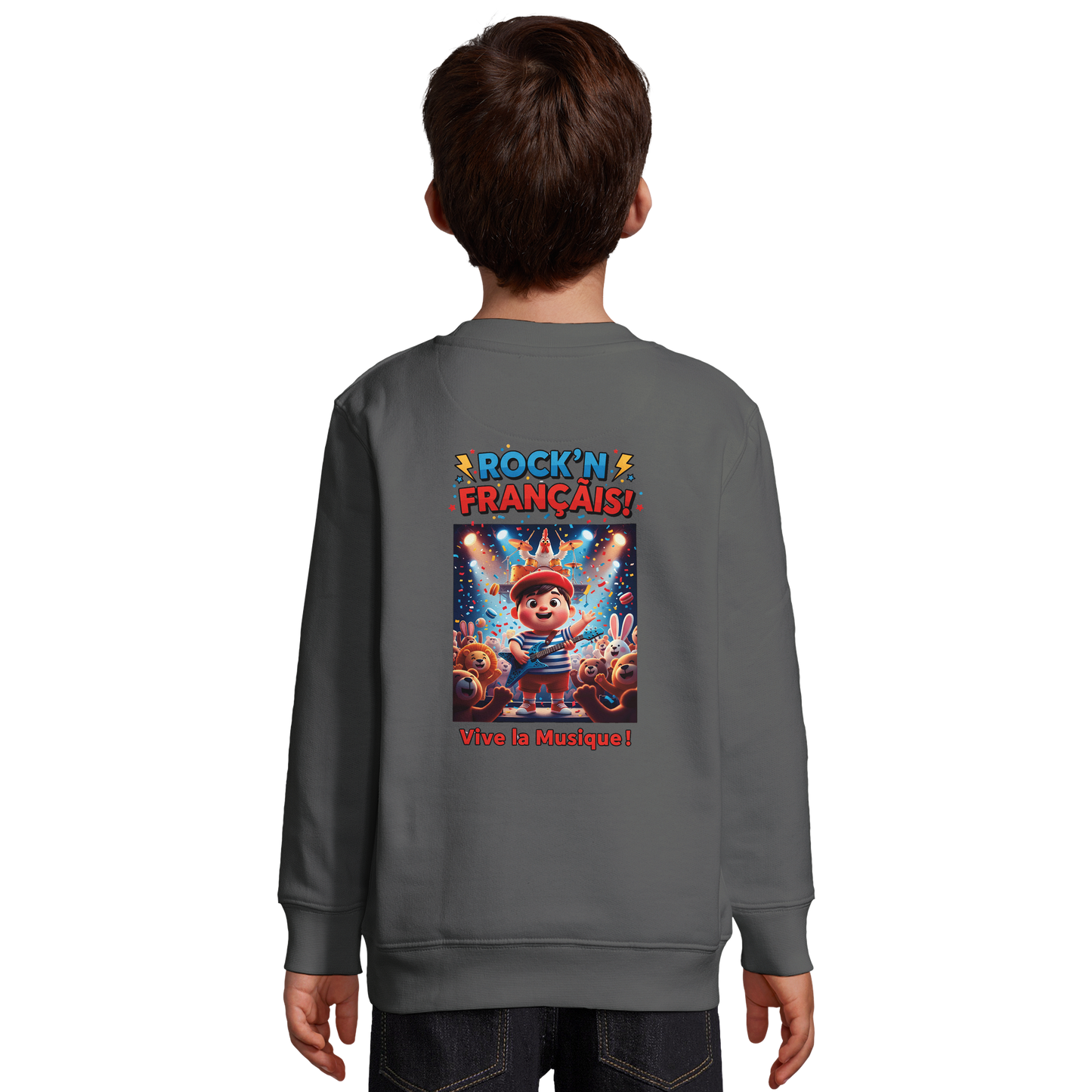 Jungen Sweatshirt Rock'n Français Mischgewebe recycelt | SOL'S Columbia Kids 04239