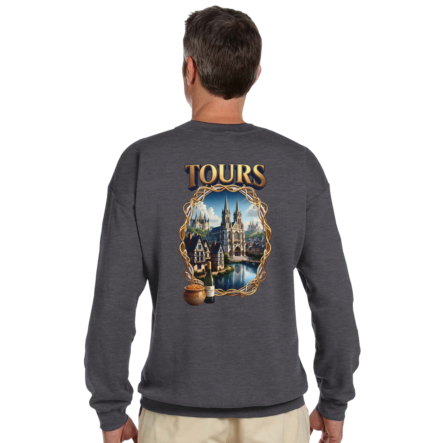 Unisex Sweatshirt Tours French City Classic Crewneck | Gildan® 18000