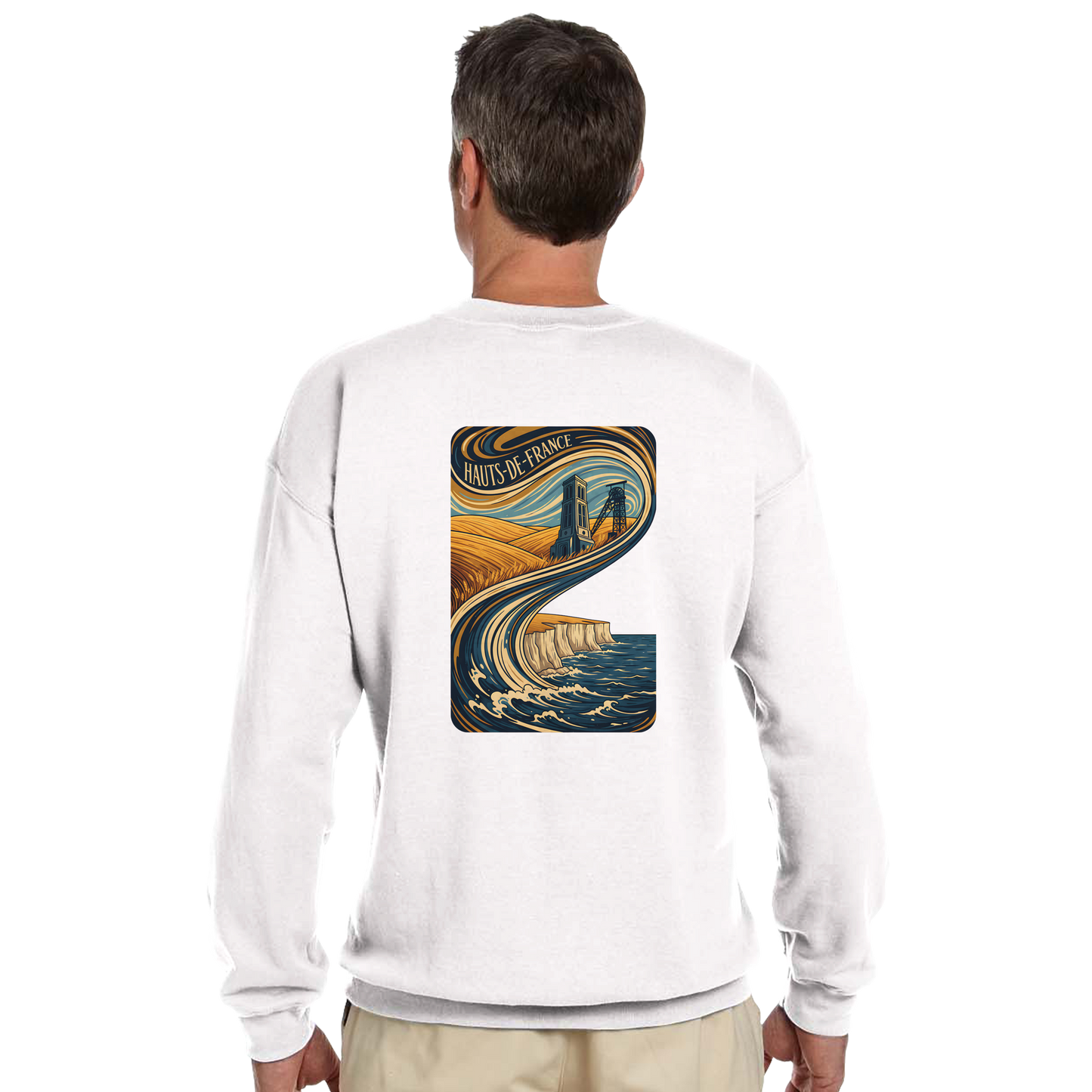 Unisex Nord-Pas-de-Calais classic crewneck sweatshirt | Gildan® 18000