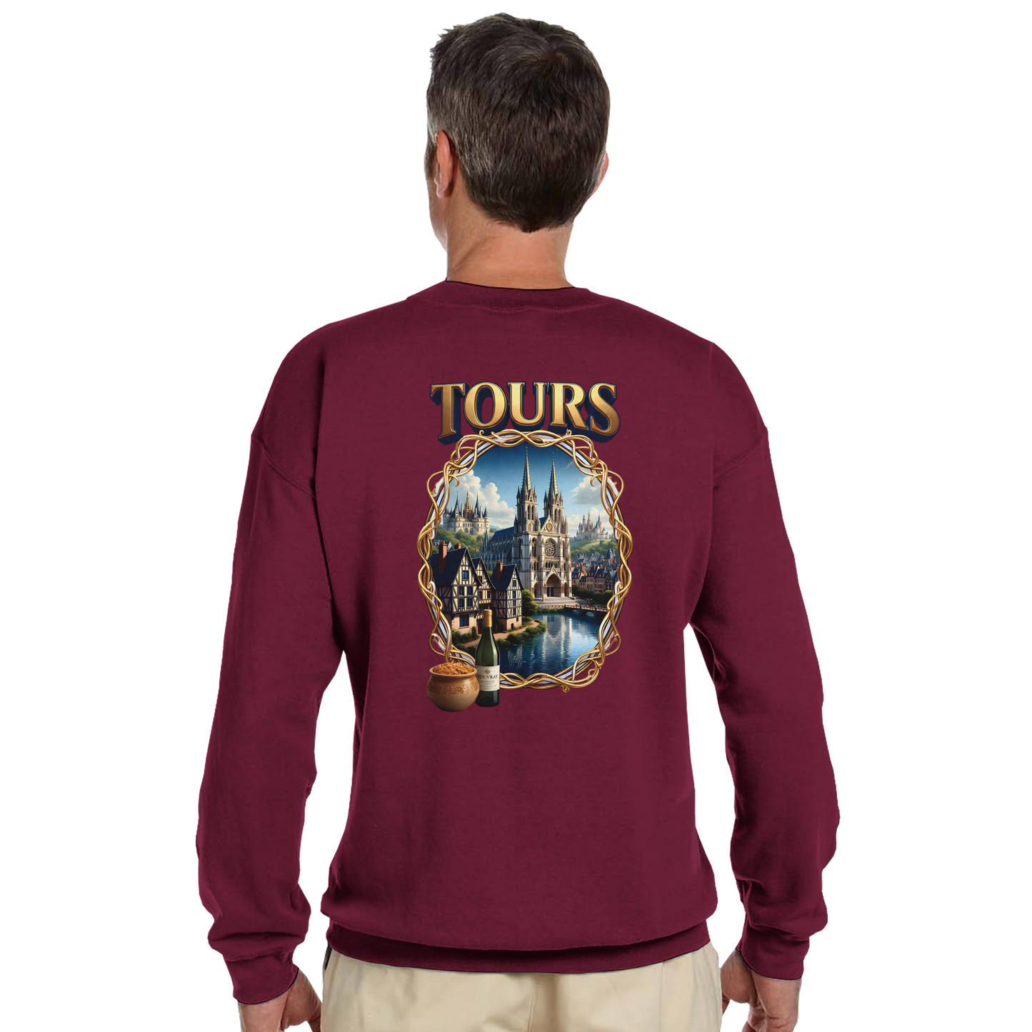Unisex Sweatshirt Tours French City Classic Crewneck | Gildan® 18000