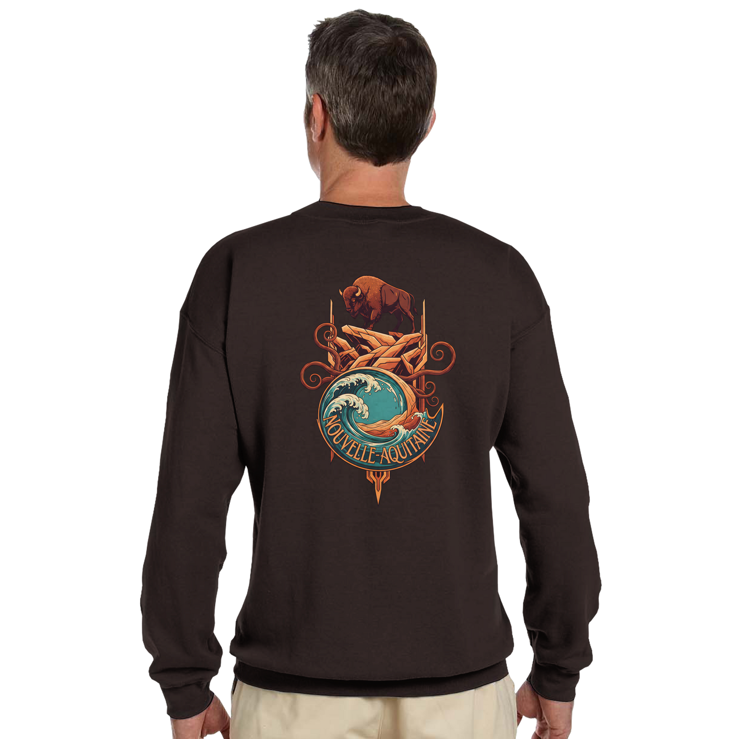 Klassisches Unisex-Rundhalsshirt Nouvelle-Aquitaine | Gildan® 18000