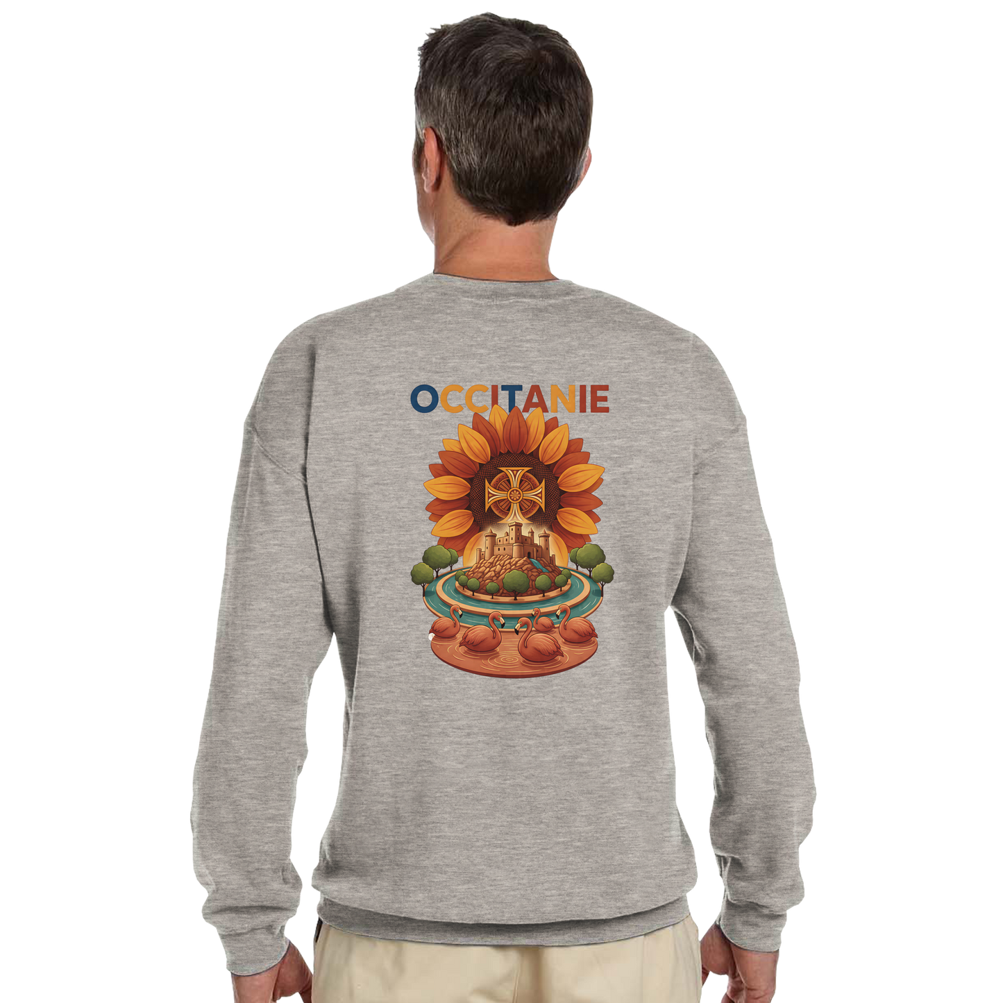 Unisex-Sweatshirt, klassischer Rundhalsausschnitt Occitanie | Gildan® 18000